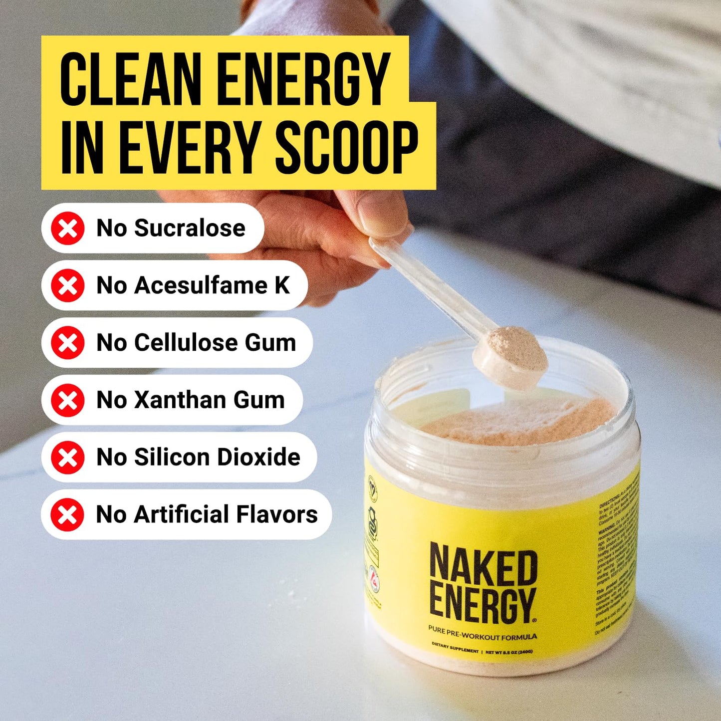NAKED Strawberry Lemonade Energy Pre-Workout Powder, 16.9 oz