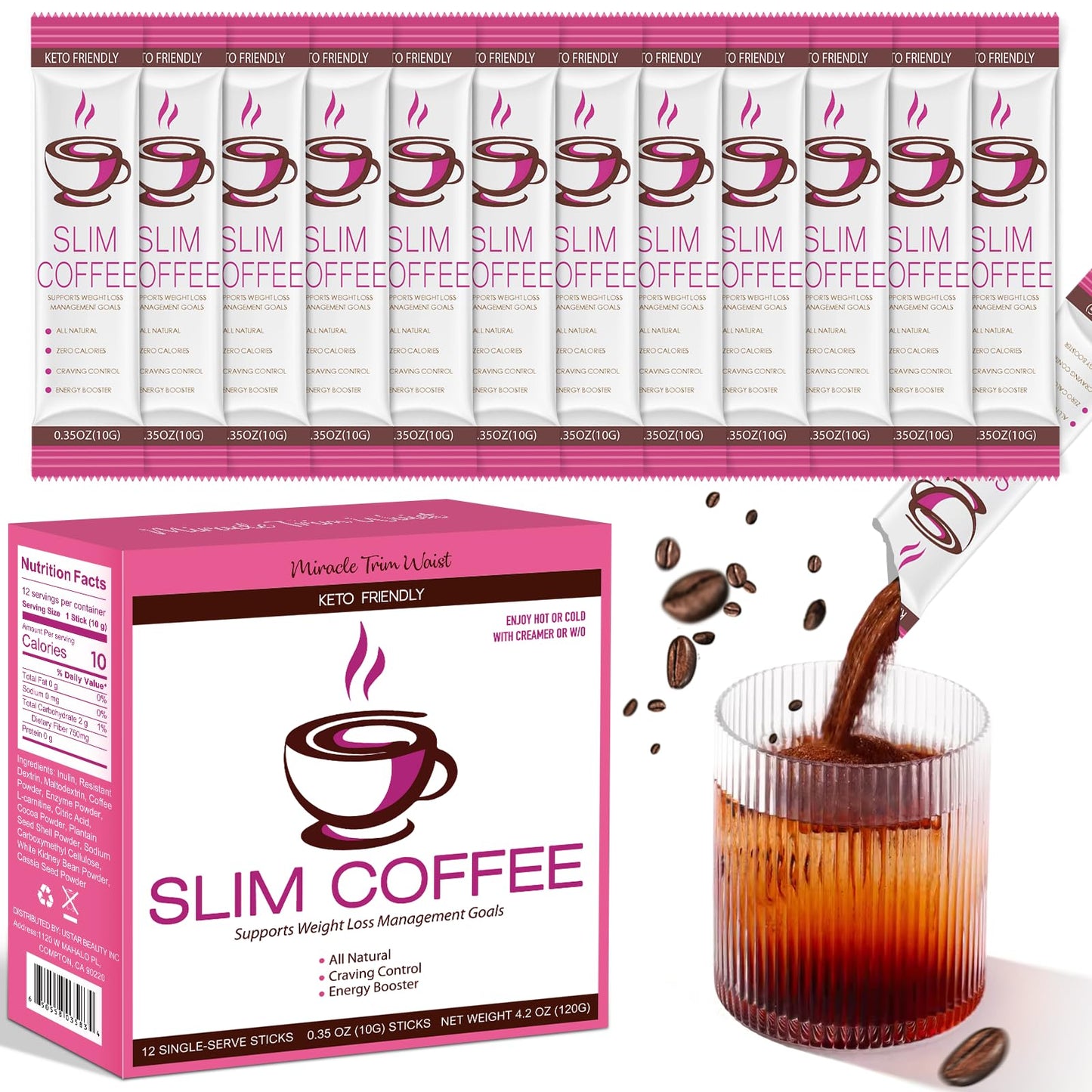 USTAR Skinny Coffee Green Coffee Bean Extract Powder, 4.2 oz