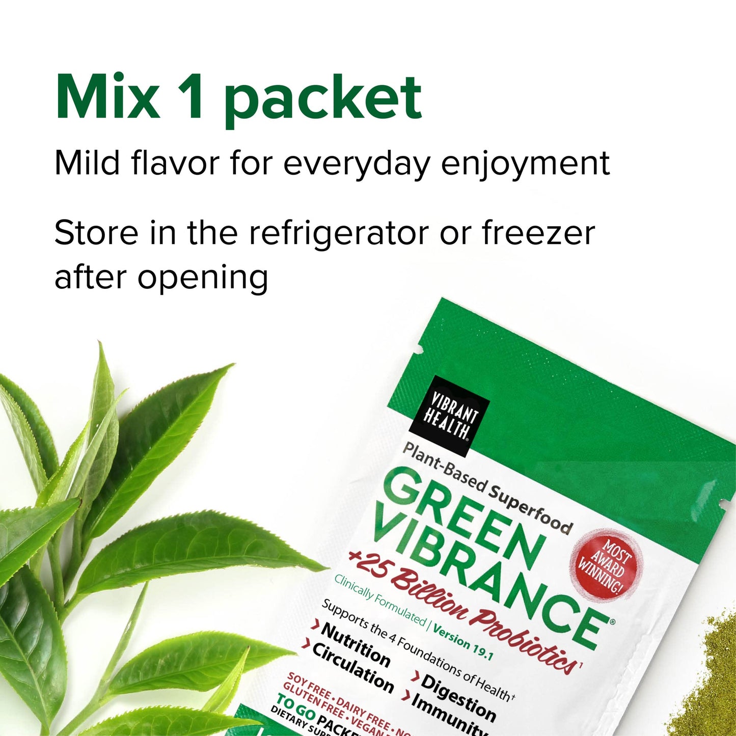 Vibrant Health Green Vibrance Packets Powder, 15 Packets