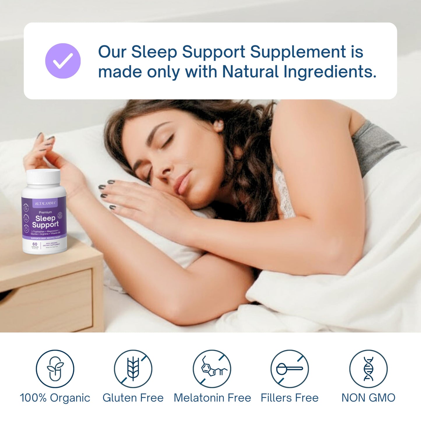 ALTAGAMMA Sleep Support Supplement, 60 Capsules
