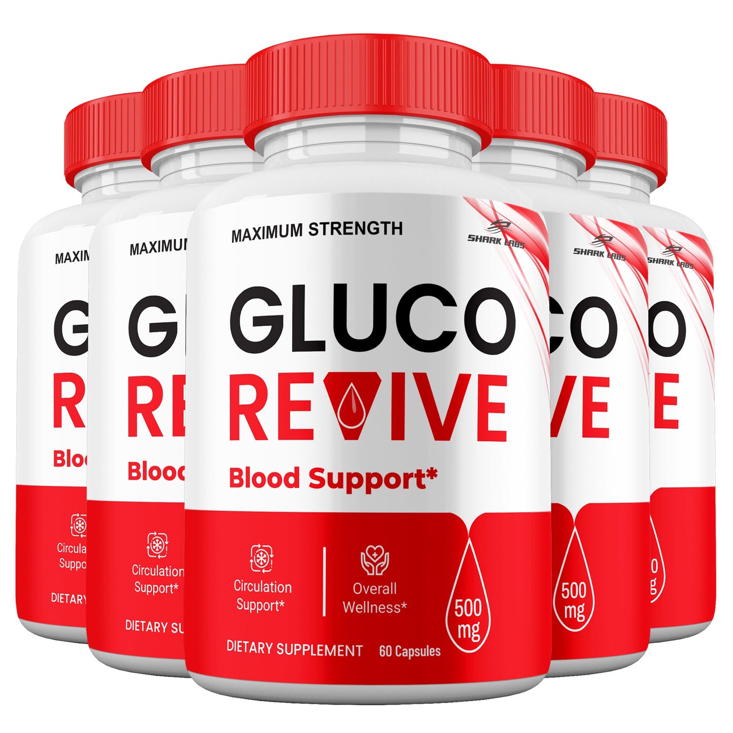 Shark Labs Gluco Revive Capsules, 60 Count