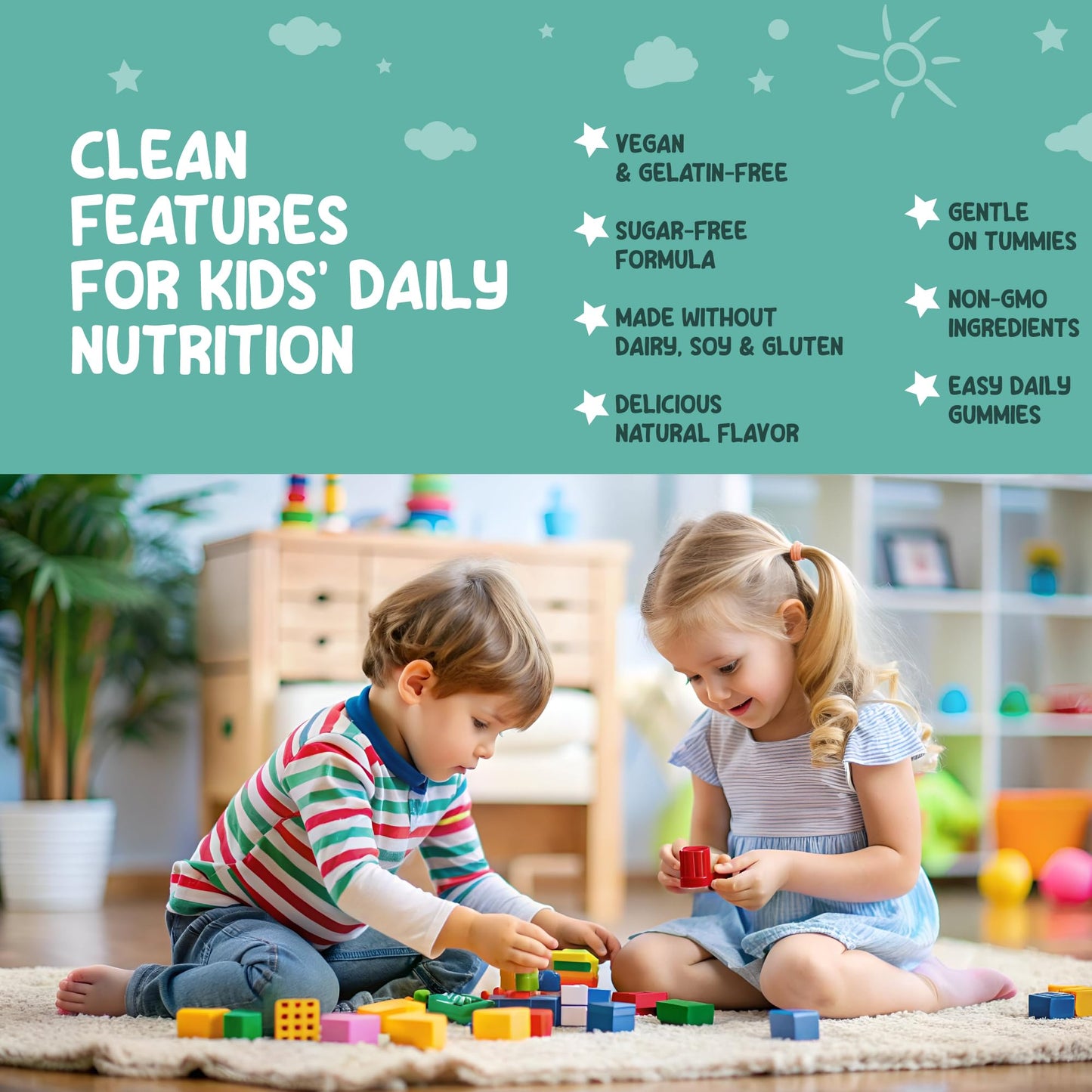 Zoyki Methylated Multivitamin Gummies for Kids with B Complex, 5-MTHF Folate (L-Methylfolate), 60 Count
