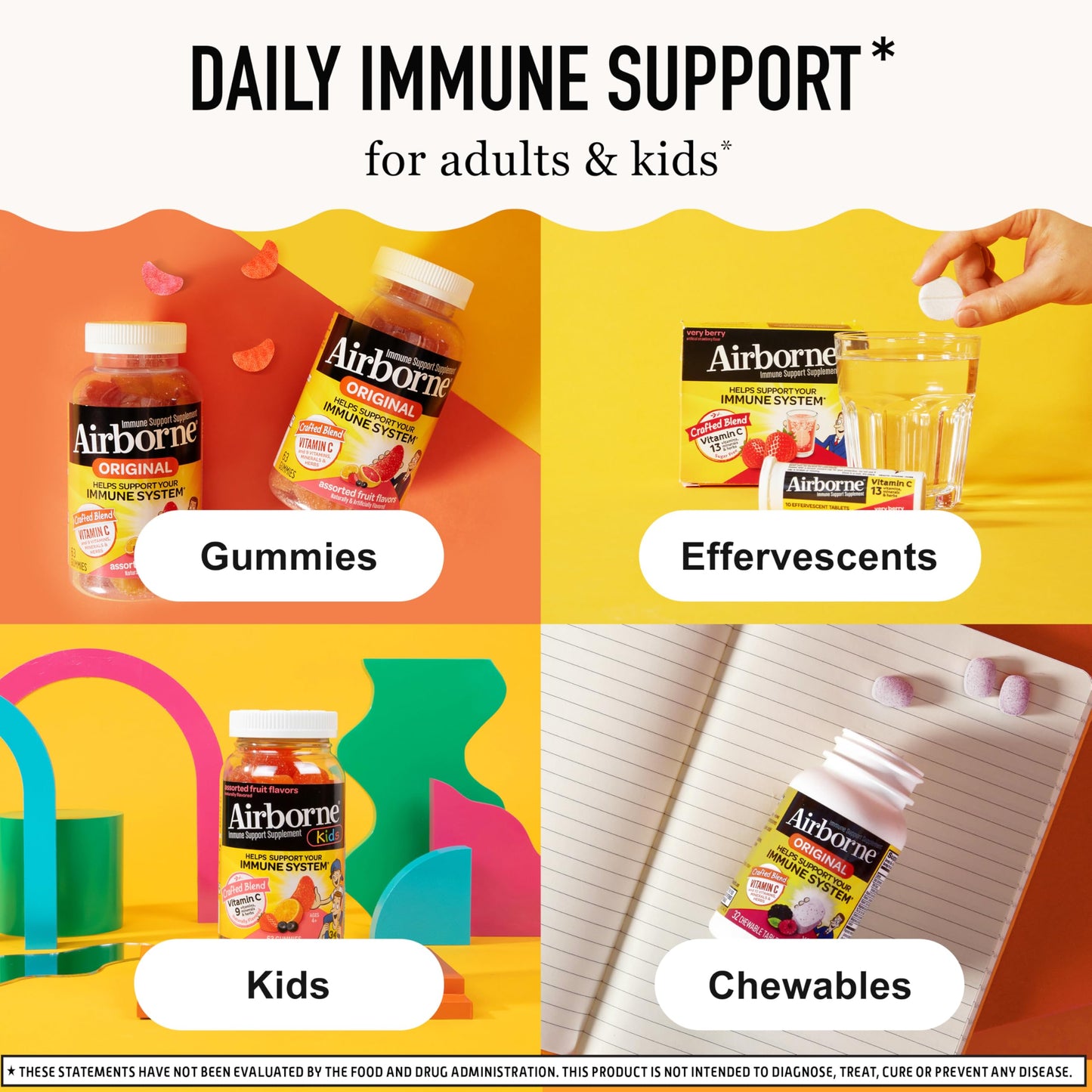 Airborne Vitamin C Gummies for Adults, 750mg, Immune Support, 126 Gummies
