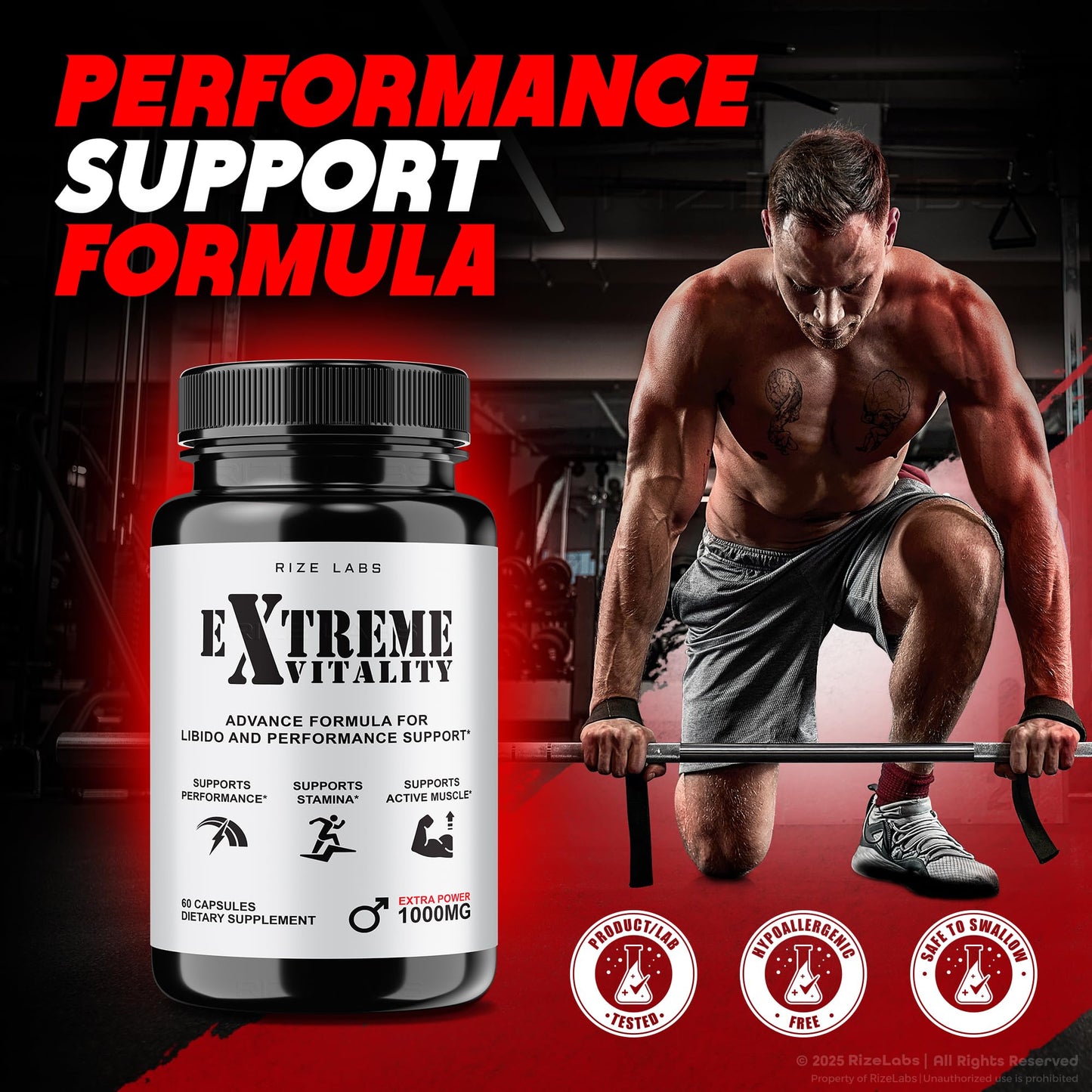 rize labs Extreme Vitality Pills 180 Capsules