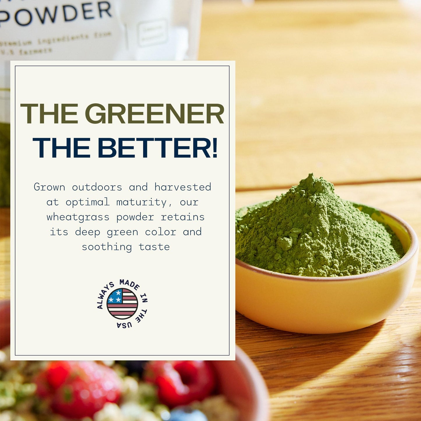Stateside Growers Organic Wheatgrass Powder 8 Ounce