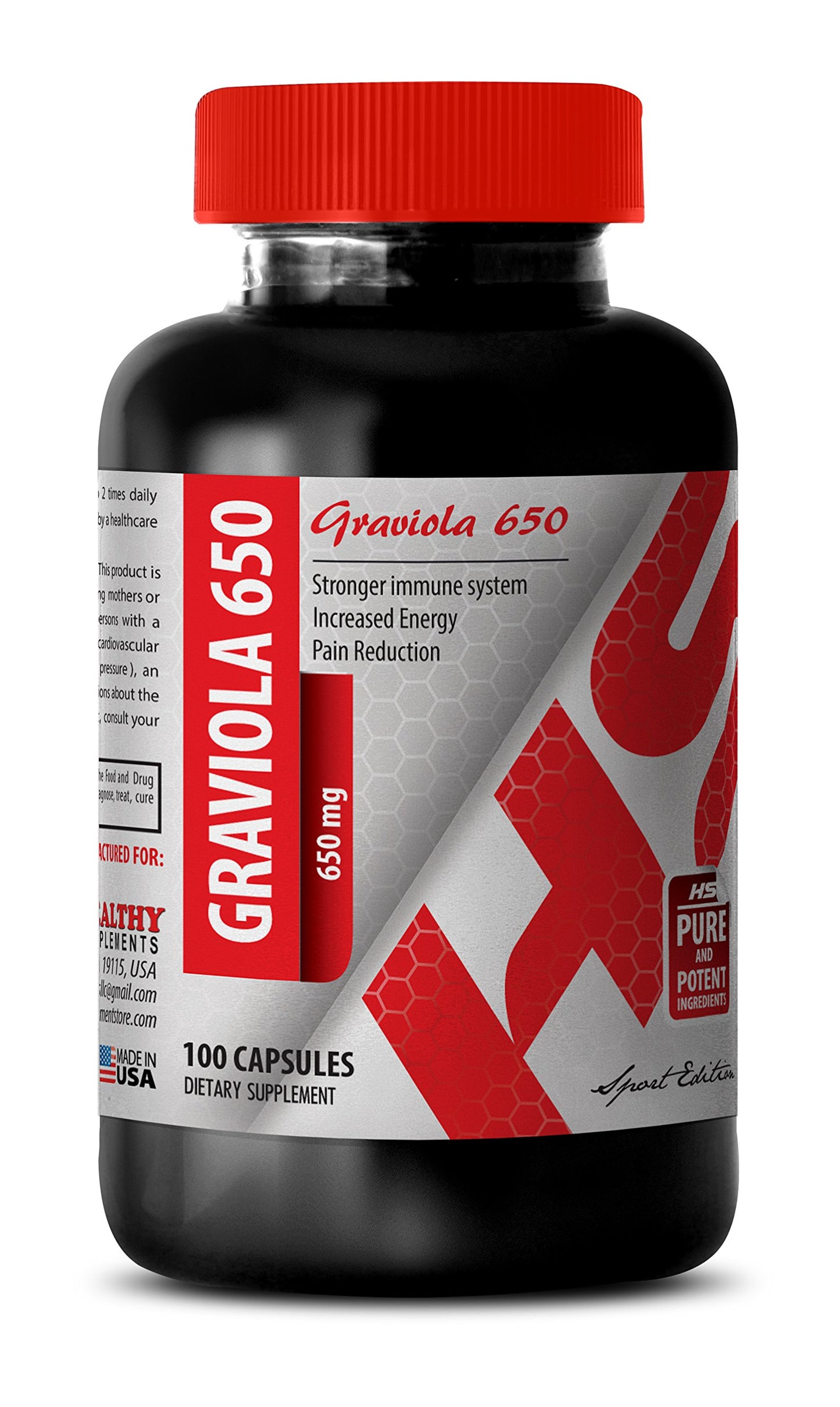 Healthy Supplements LLC Graviola Extract Capsules 100 Count