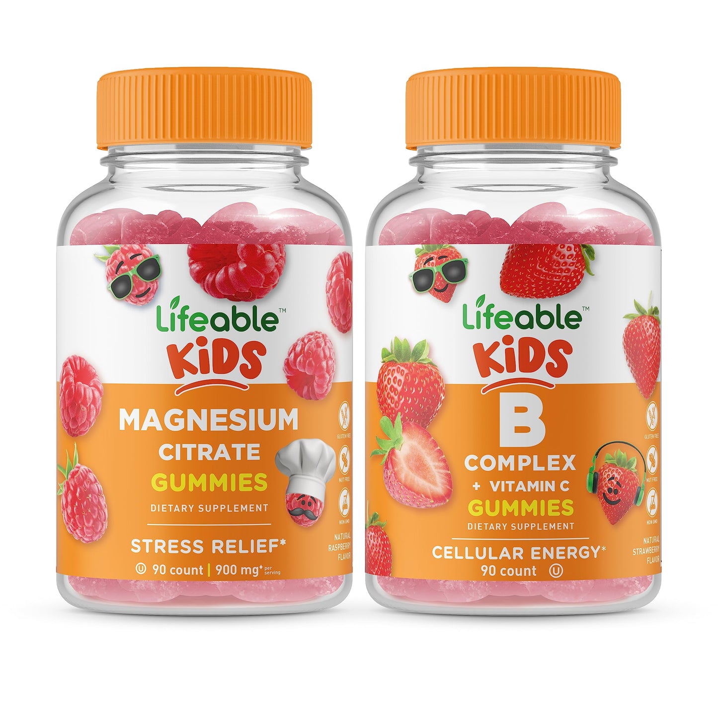 Lifeable Magnesium Kids + B Complex Kids Gummies 90