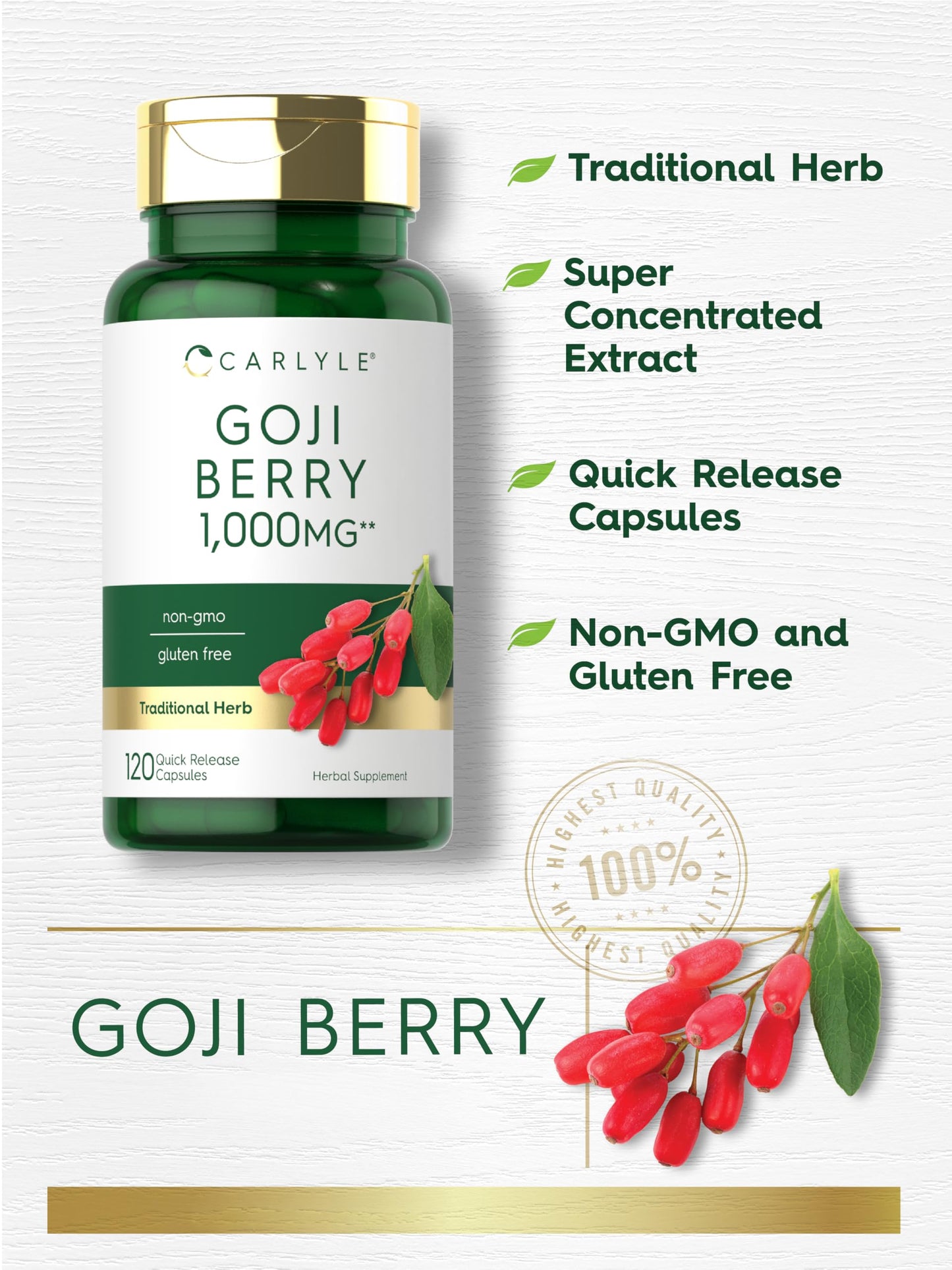 Carlyle Goji Berry 120 Capsules