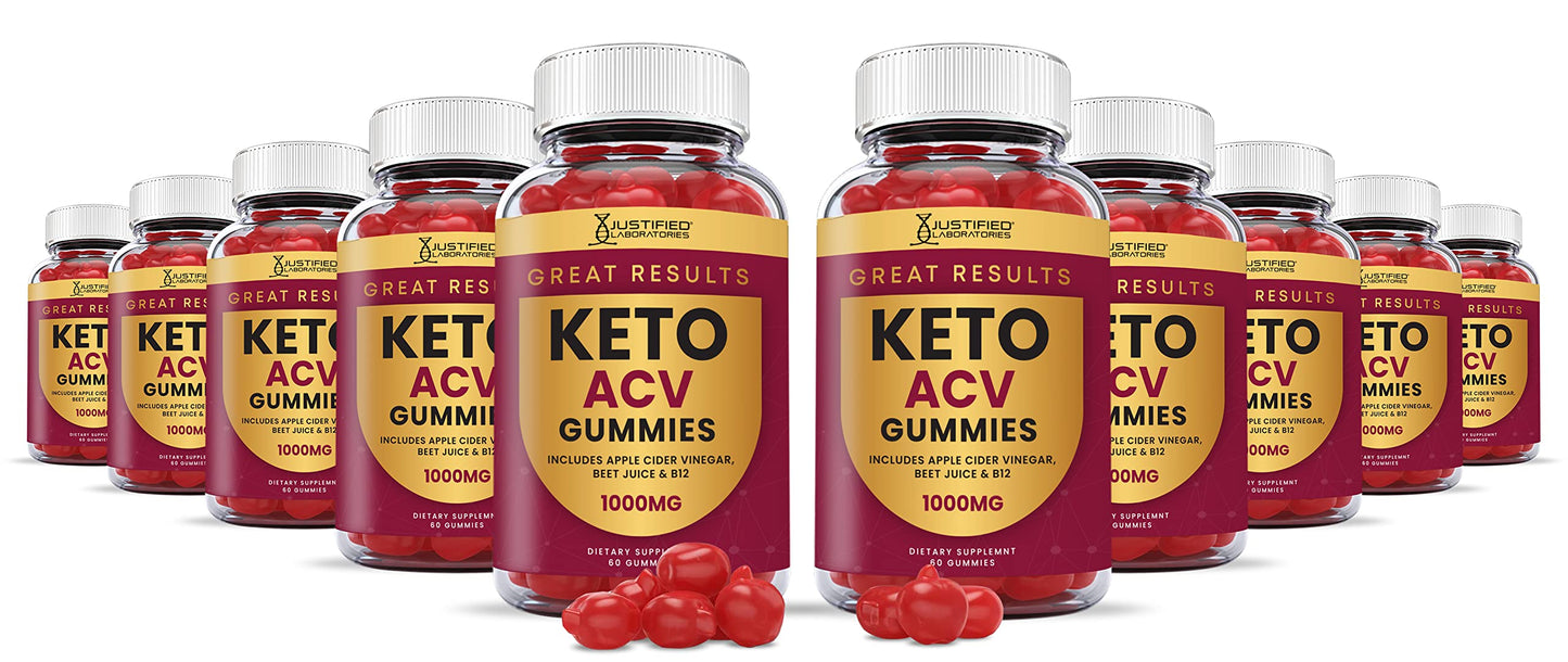 Justified Laboratories Great Results Keto ACV Gummies Advanced Formula 1000MG, 600 Gummies