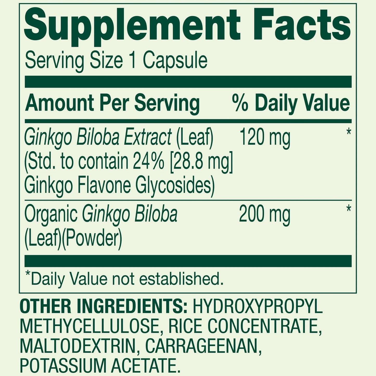 SUREFECT Ginkgo Biloba 120mg Extract + 200mg Powder, 90 Vegetarian Capsules