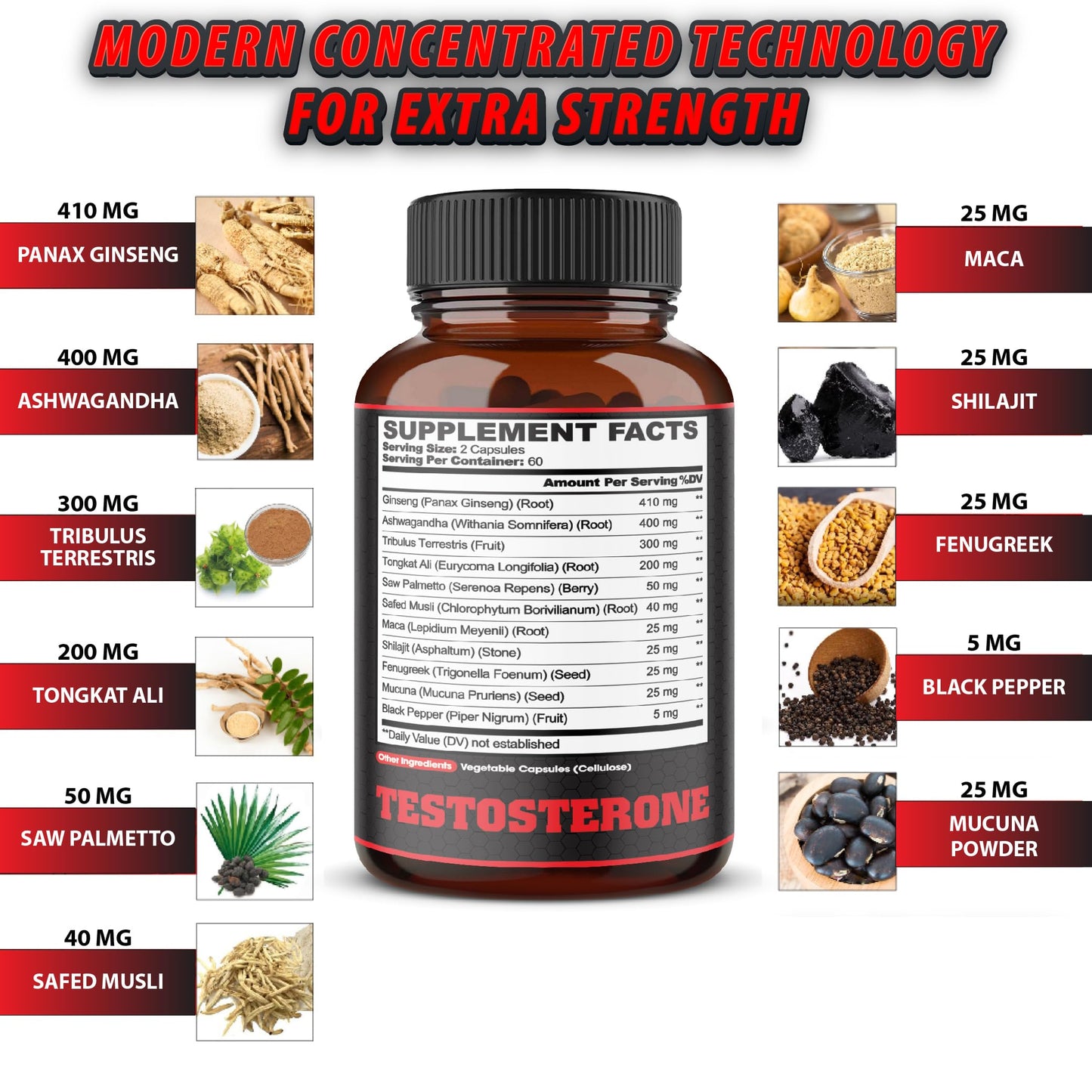 Agobi 11in1 Testosterone Supplement Capsules, 120 Count