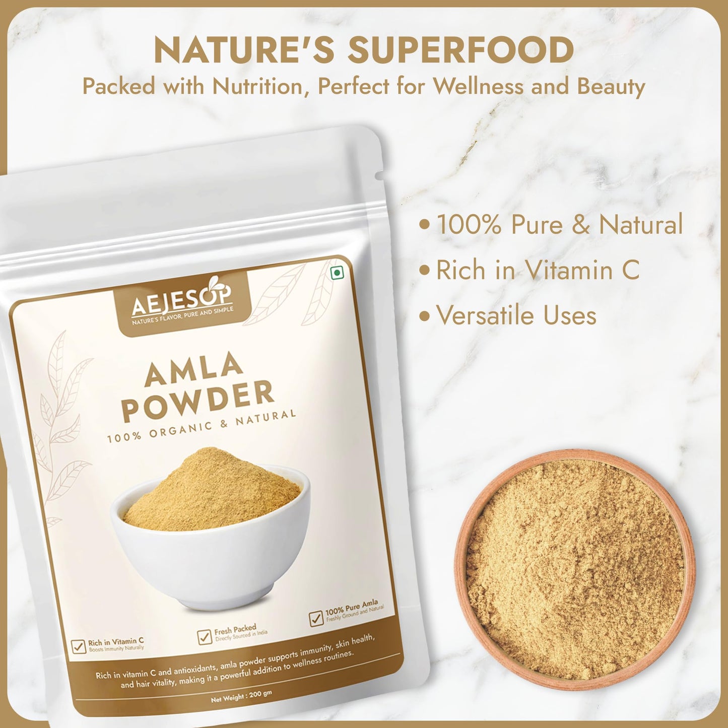 AEJESOP Organic Amla Powder, Indian Gooseberry (Amalaki) Powder 7