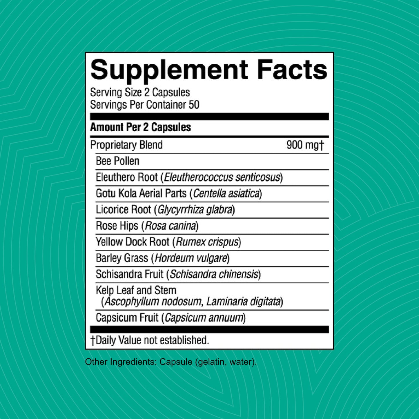 Nature's Sunshine Energ-V - Herbal Blend to Support Energy Levels, 100 Capsules