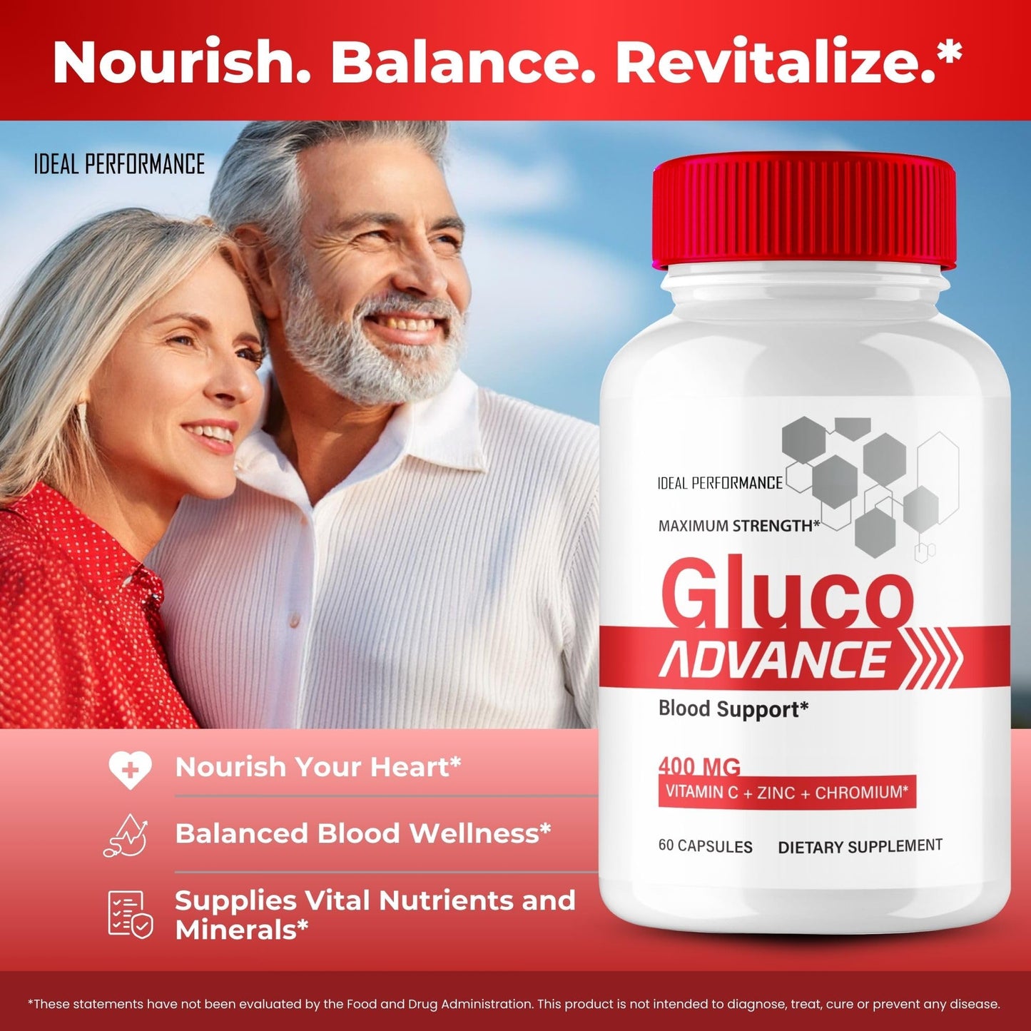IDEAL PERFORMANCE Gluco Advance Capsules 300 Capsules