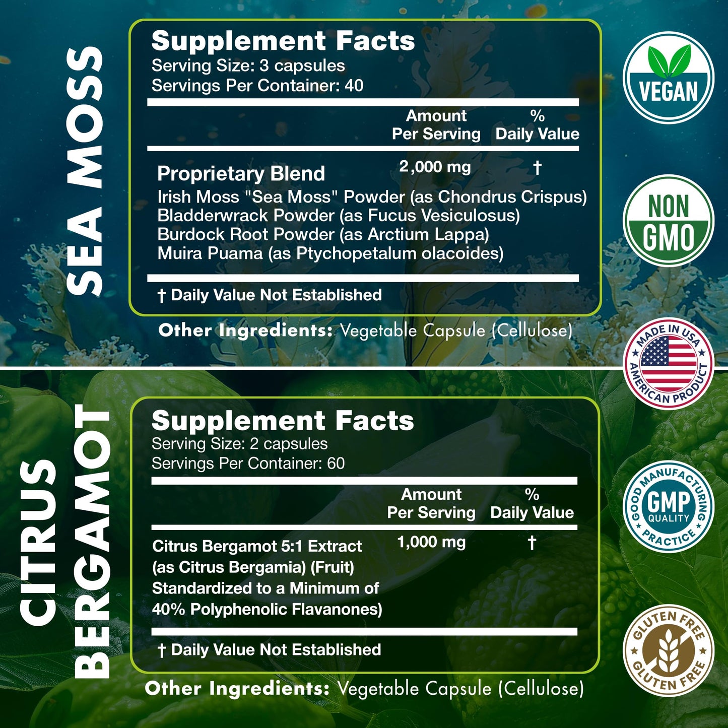 Secret Element Citrus Bergamot & Sea Moss 240 Capsules