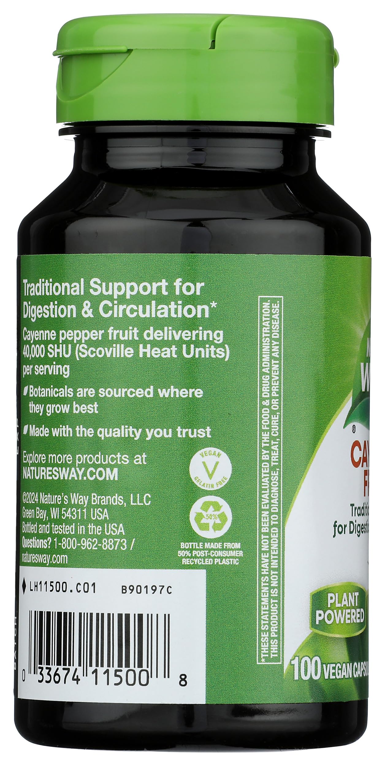 Nature's Way Cayenne Pepper Capsules, 100 Count