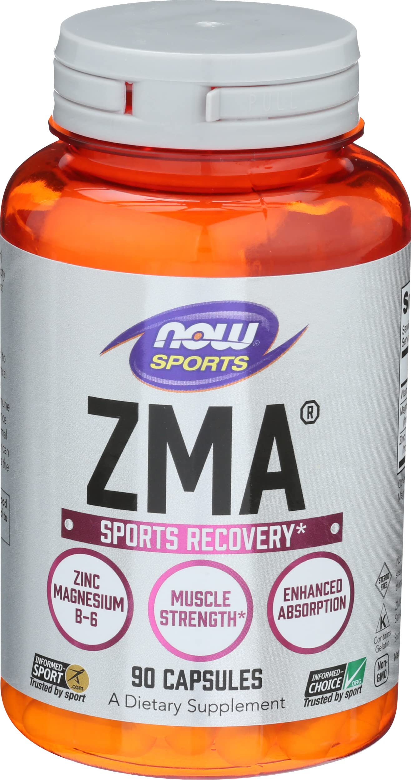 NOW Foods ZMA 800 Mg Capsules 90 Count