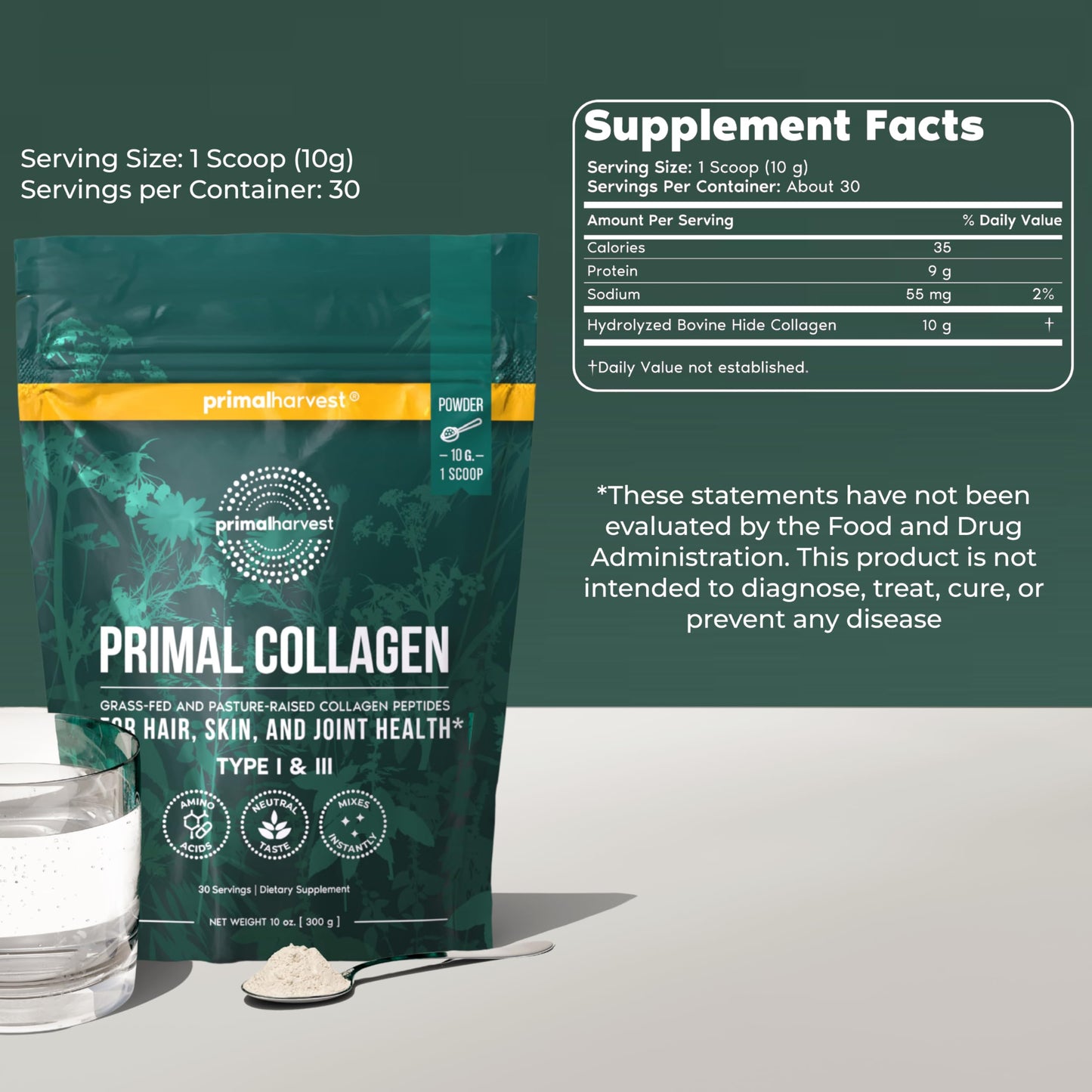Primal Harvest Collagen Powder 10