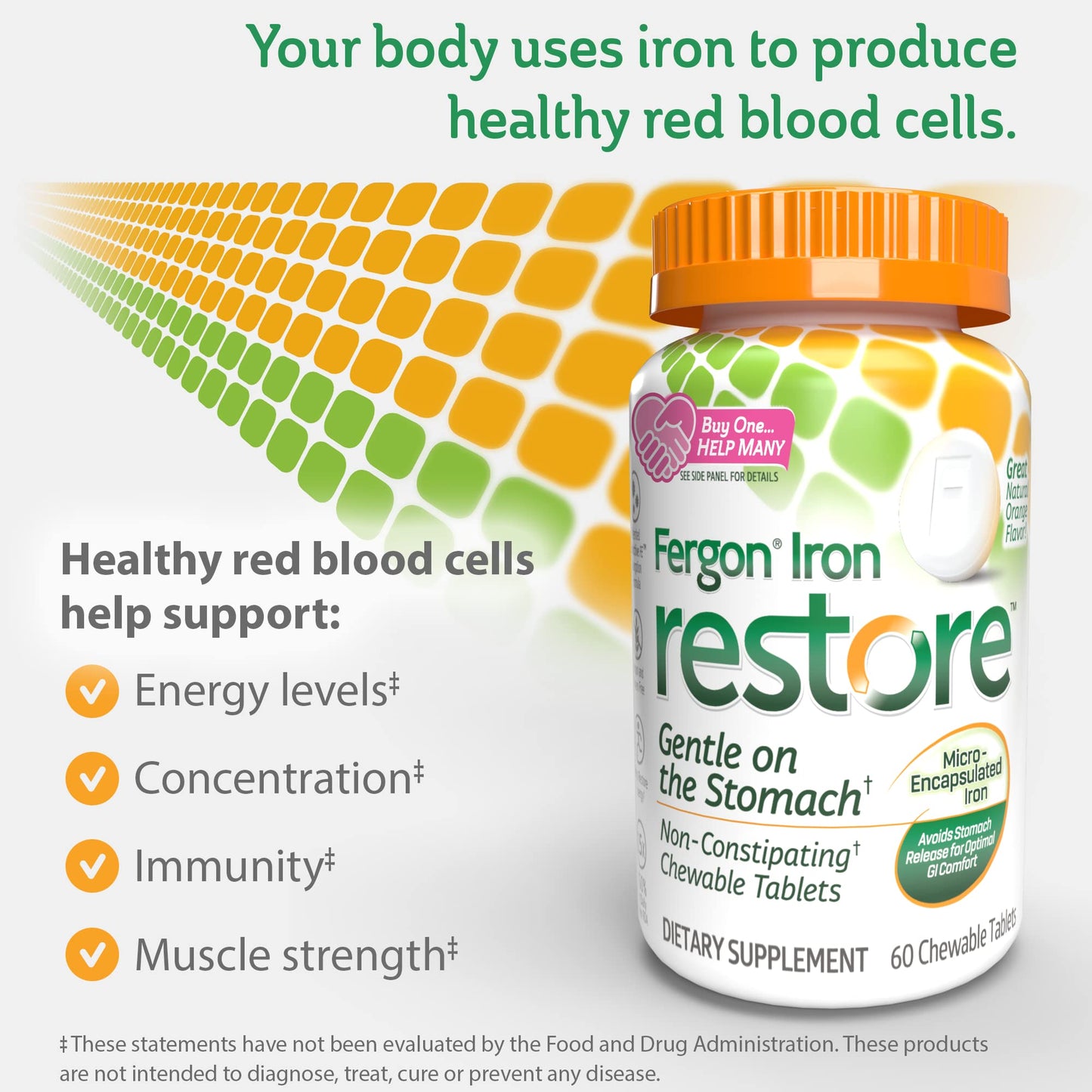 Fergon Iron Restore Tablets, 60 Count