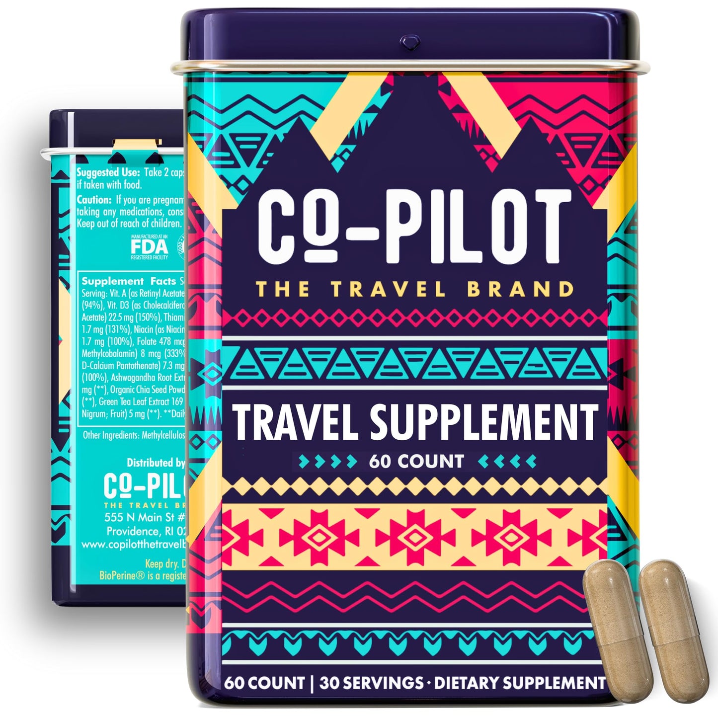 Co-Pilot The Travel Brand Original Travel Supplement 60 Capsules