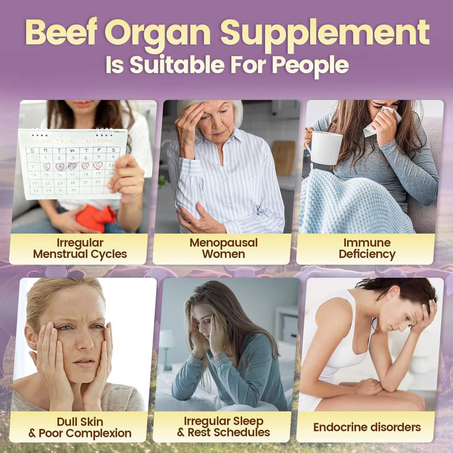 VivoNu Beef Organ Supplement for Women Capsules, 180 Capsules