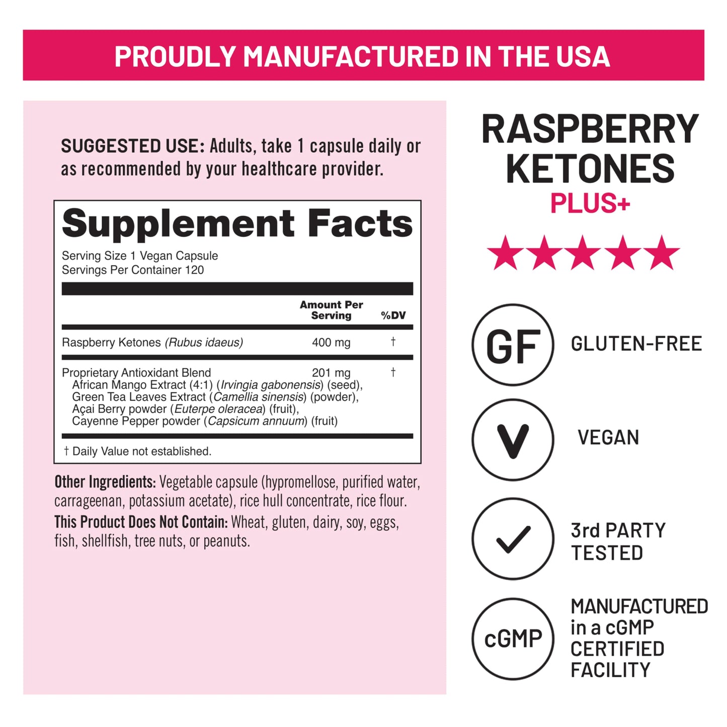 NatureWise Raspberry Ketones Plus with Green Tea Extract, Cayenne Pepper & Acai Berry 120 Capsules