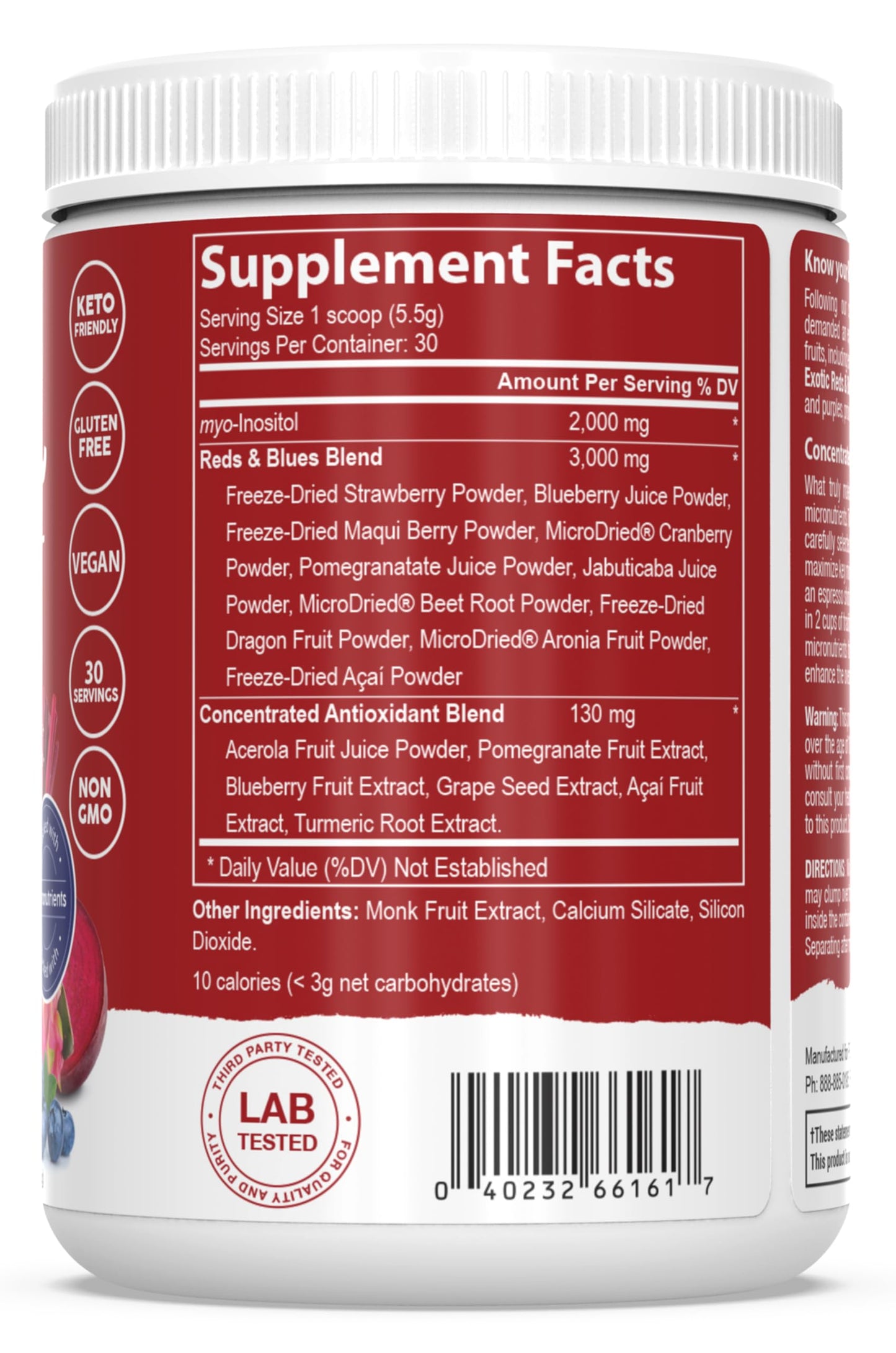 PEScience Exotic Reds & Blues Red Superfoods Powder, 5.8 Ounce