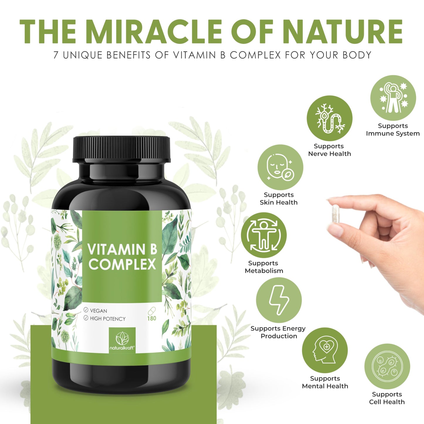 naturalkraft Vitamin B Complex 180 Capsules