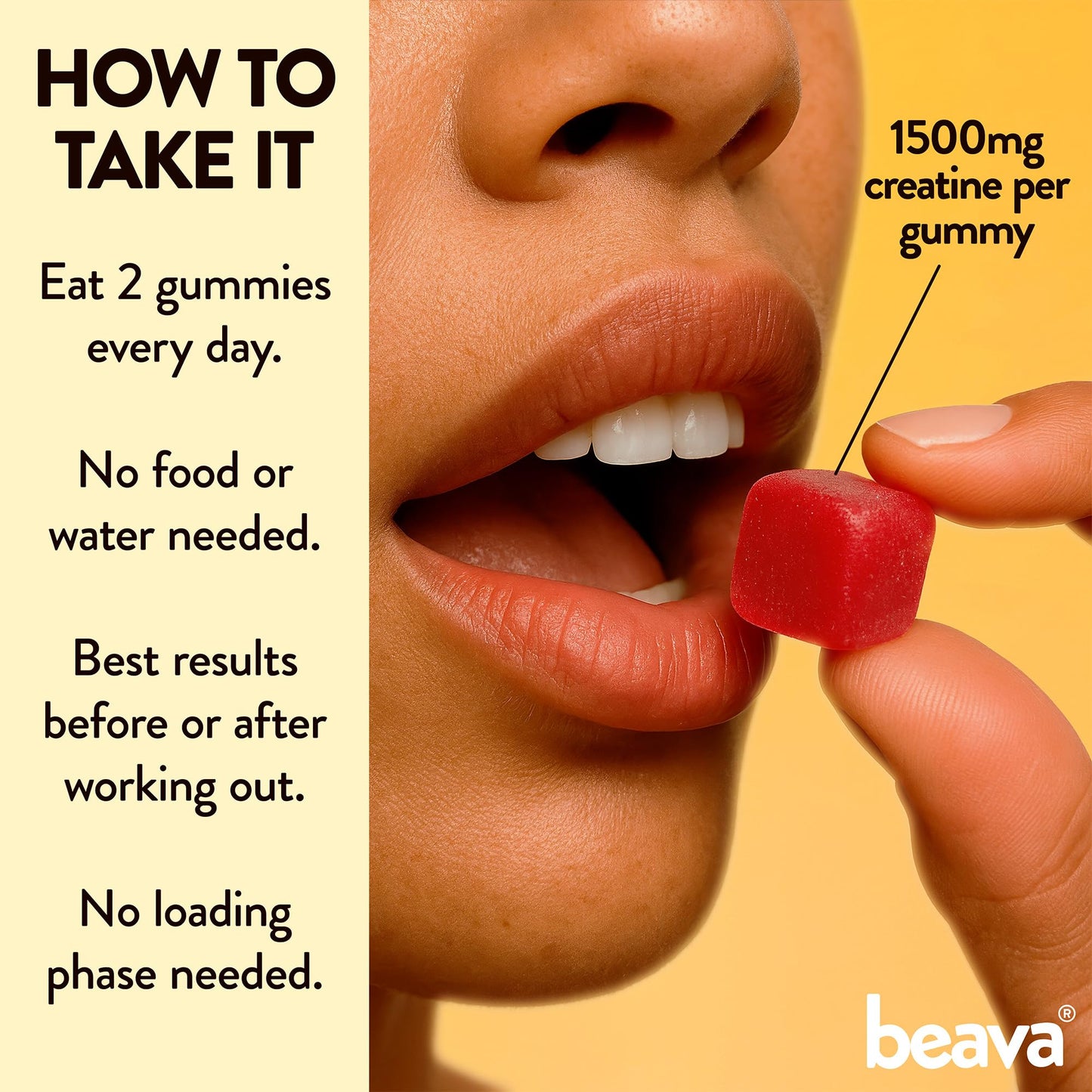 beava Creatine Monohydrate Gummies 90 Count