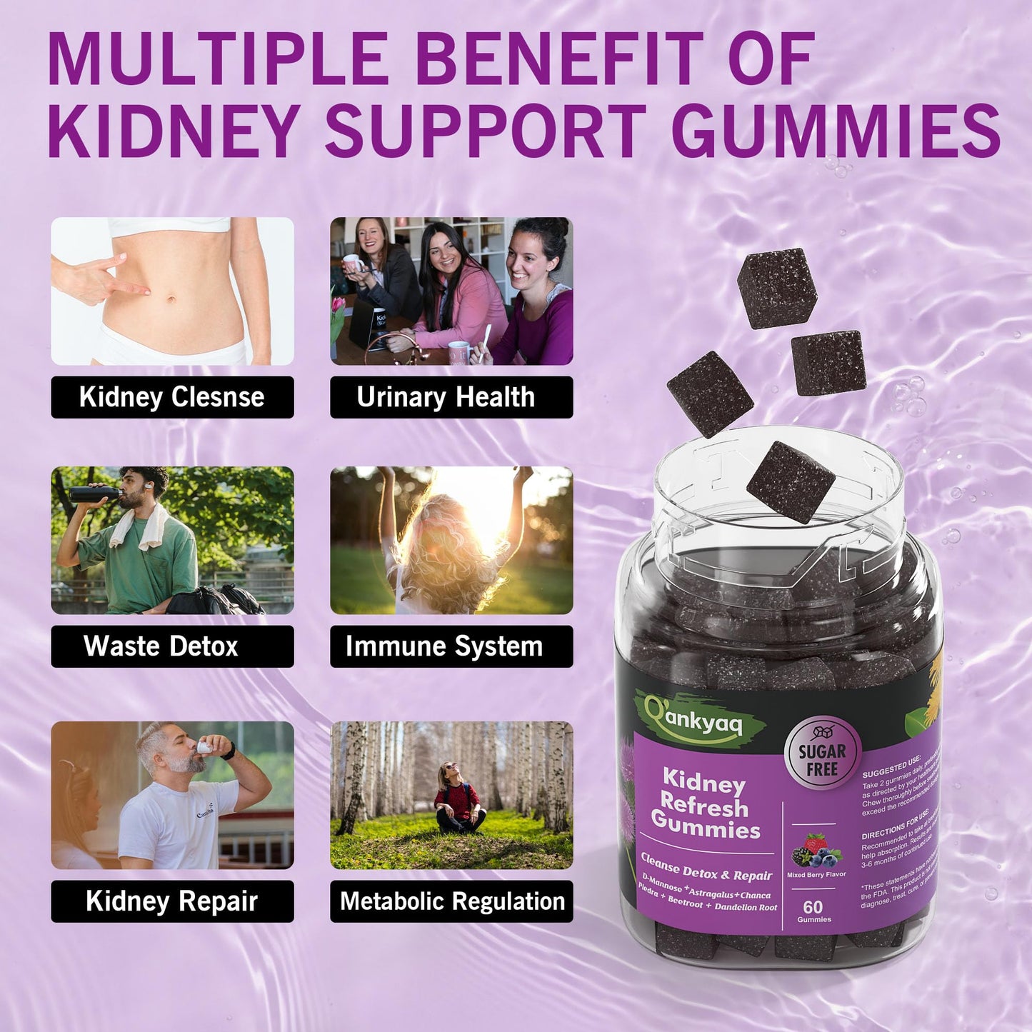 Q'ankyaq D-Mannose Gummies, 120-Count