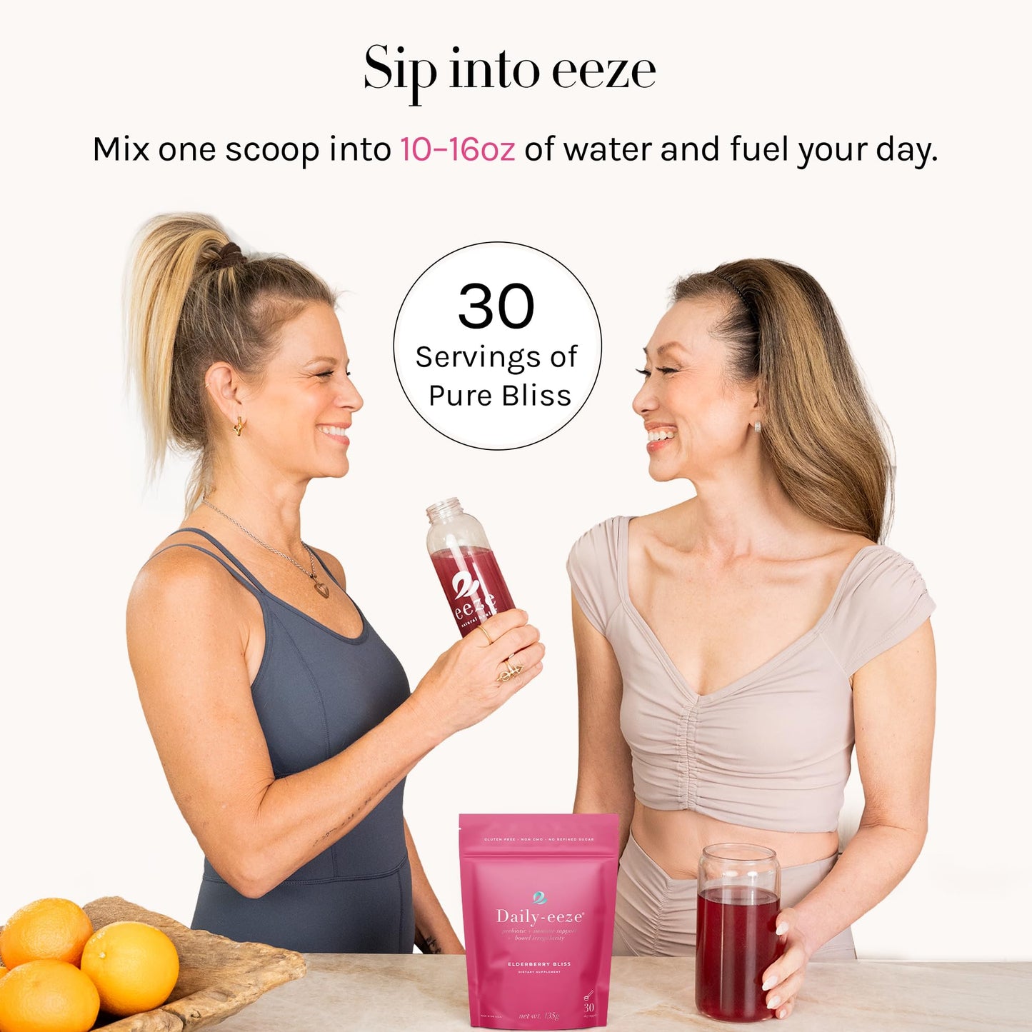 eeze Natural Health Daily-eeze Prebiotic Fiber Powder - Inulin Fiber with Elderberry 4.8 oz