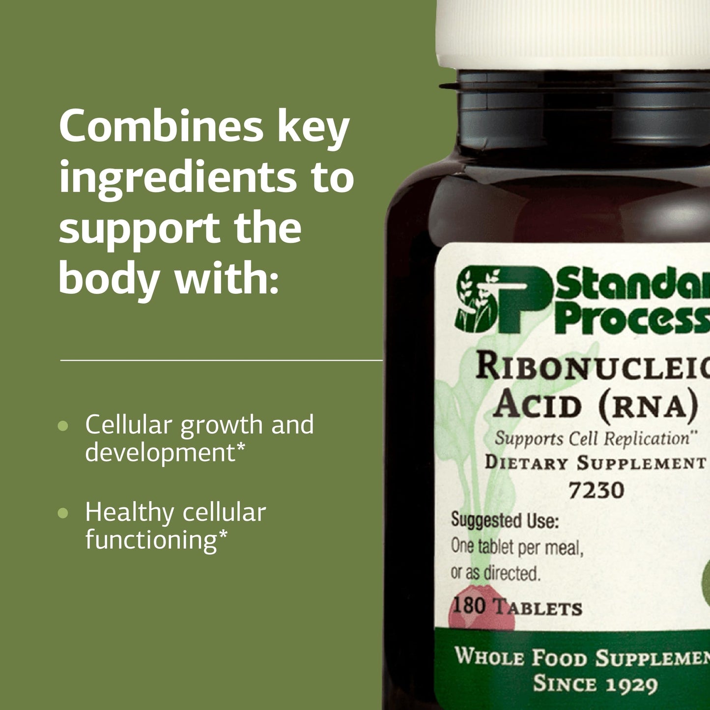 Standard Process Inc. Ribonucleic Acid RNA Dietary Supplement Tablet 180 Tablets