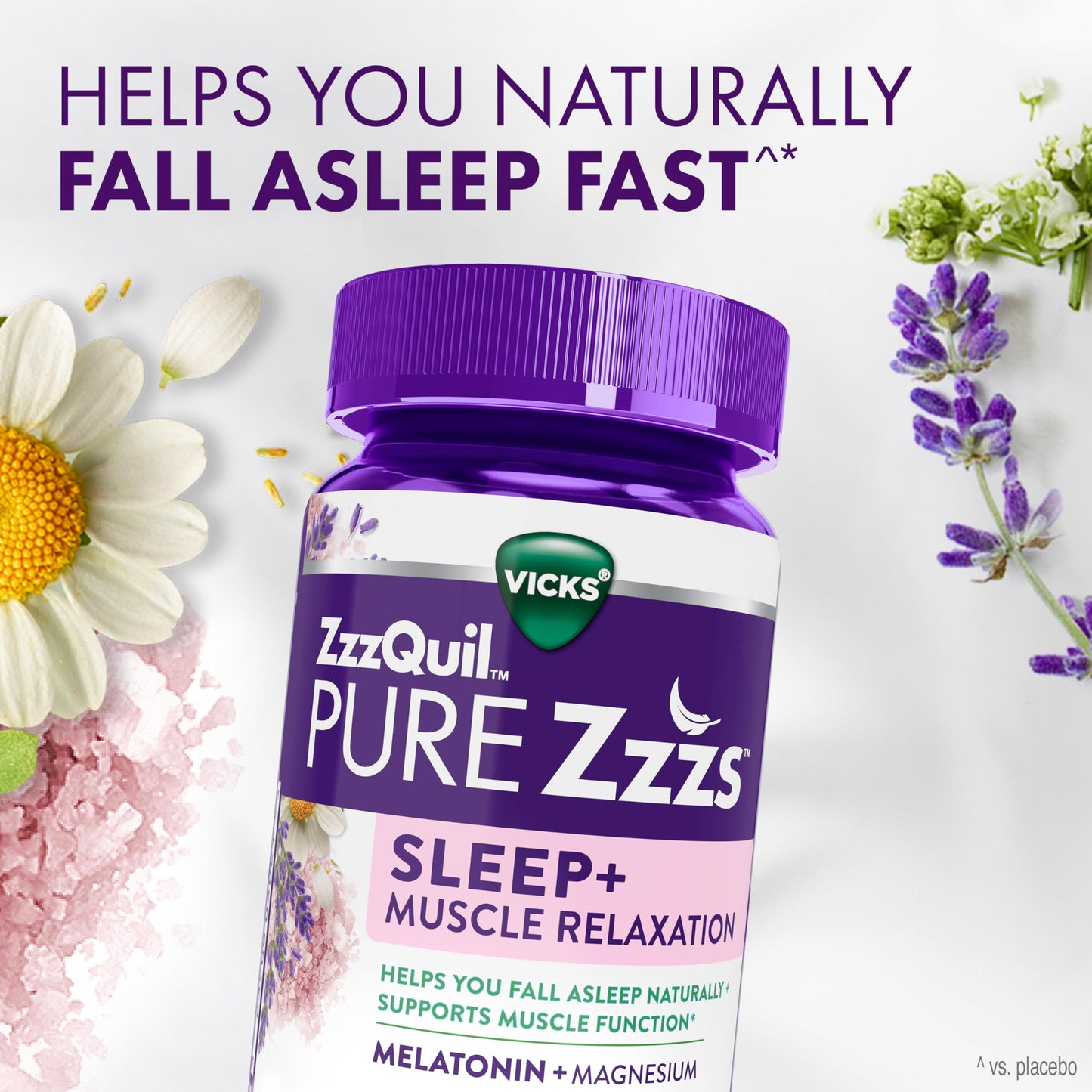 ZzzQuil Pure Zzzs Muscle Relaxation Melatonin Sleep Aid Capsules, 60 Capsules