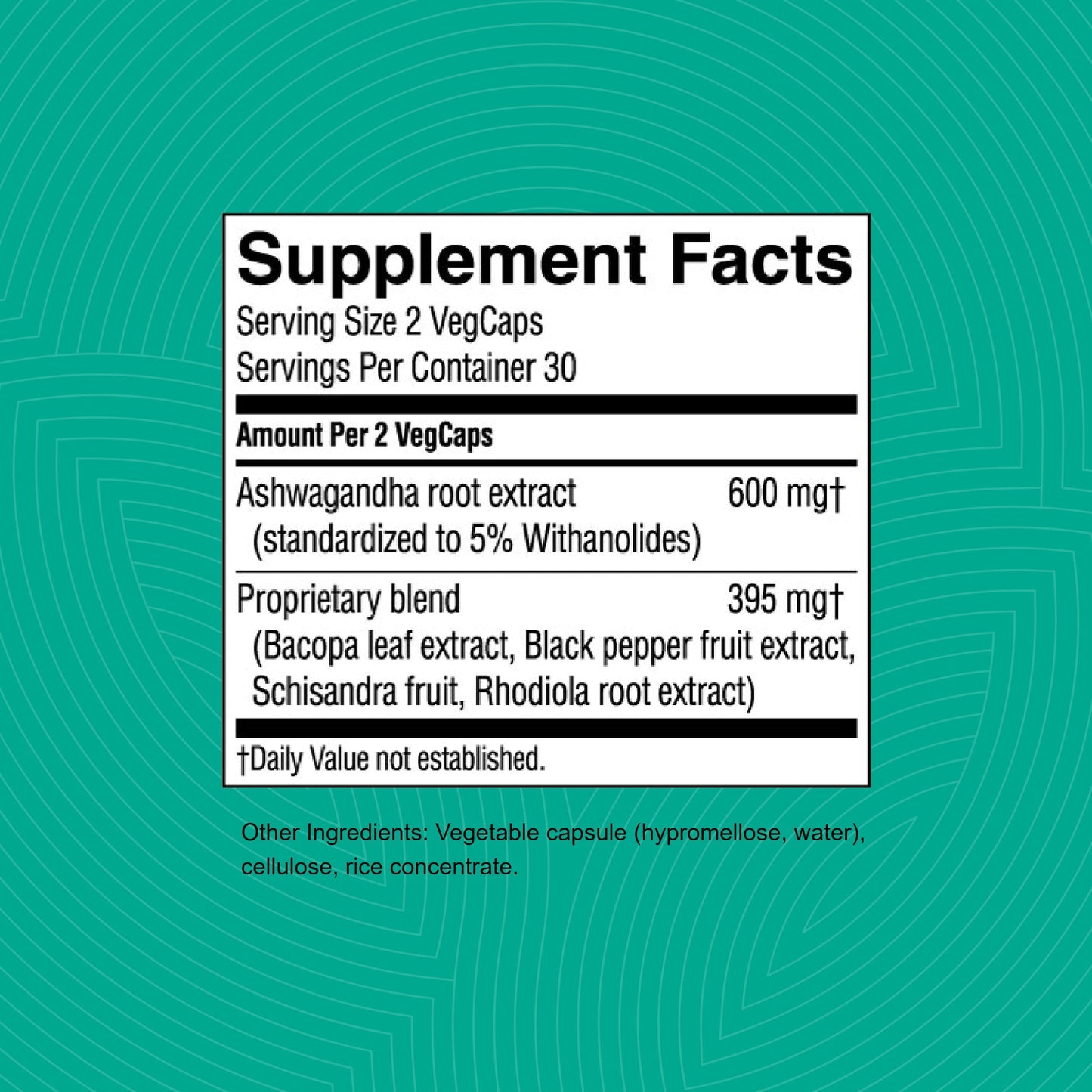 Nature's Sunshine Ashwagandha Capsules 60