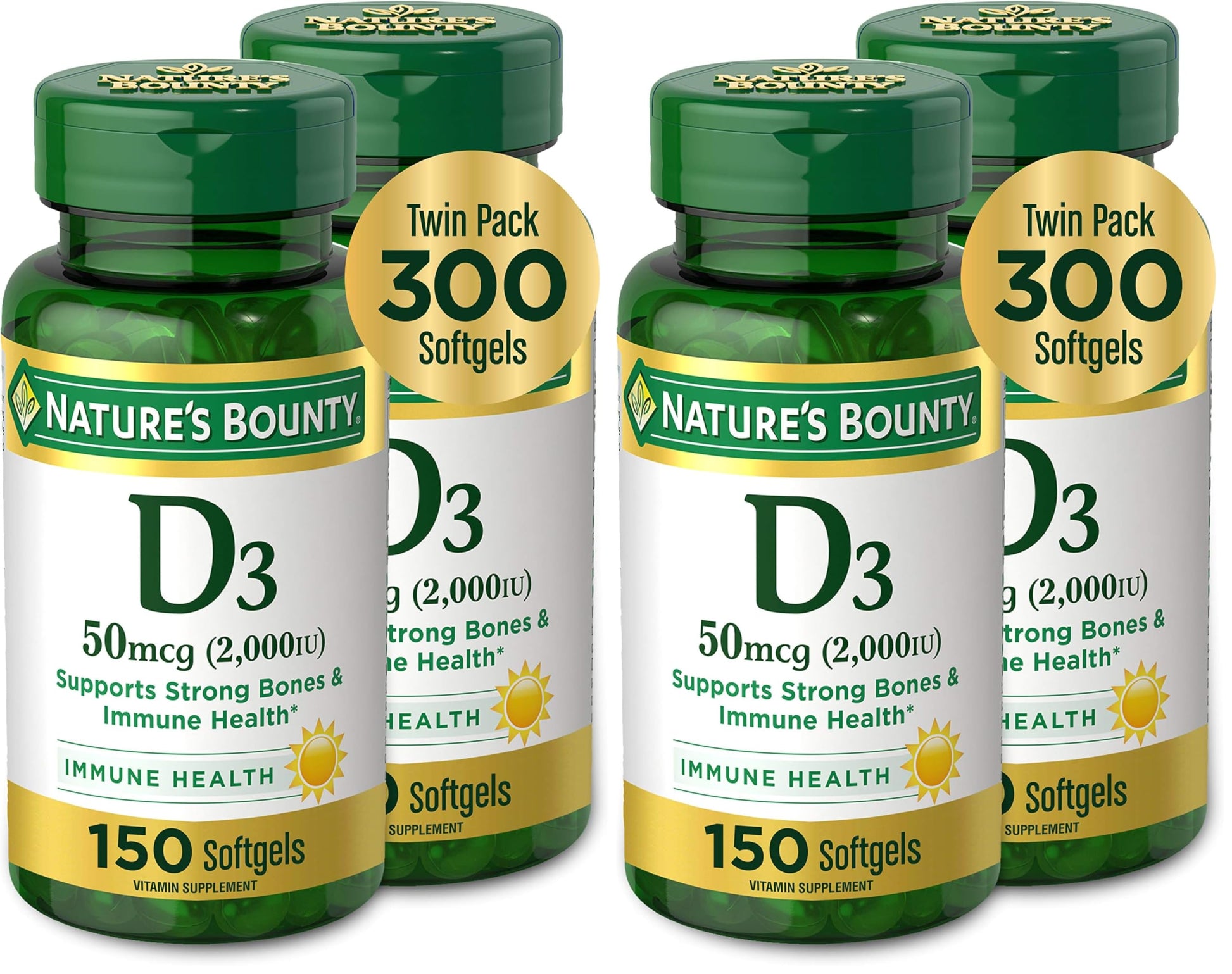 Nature's Bounty Vitamin D3 Softgels 600