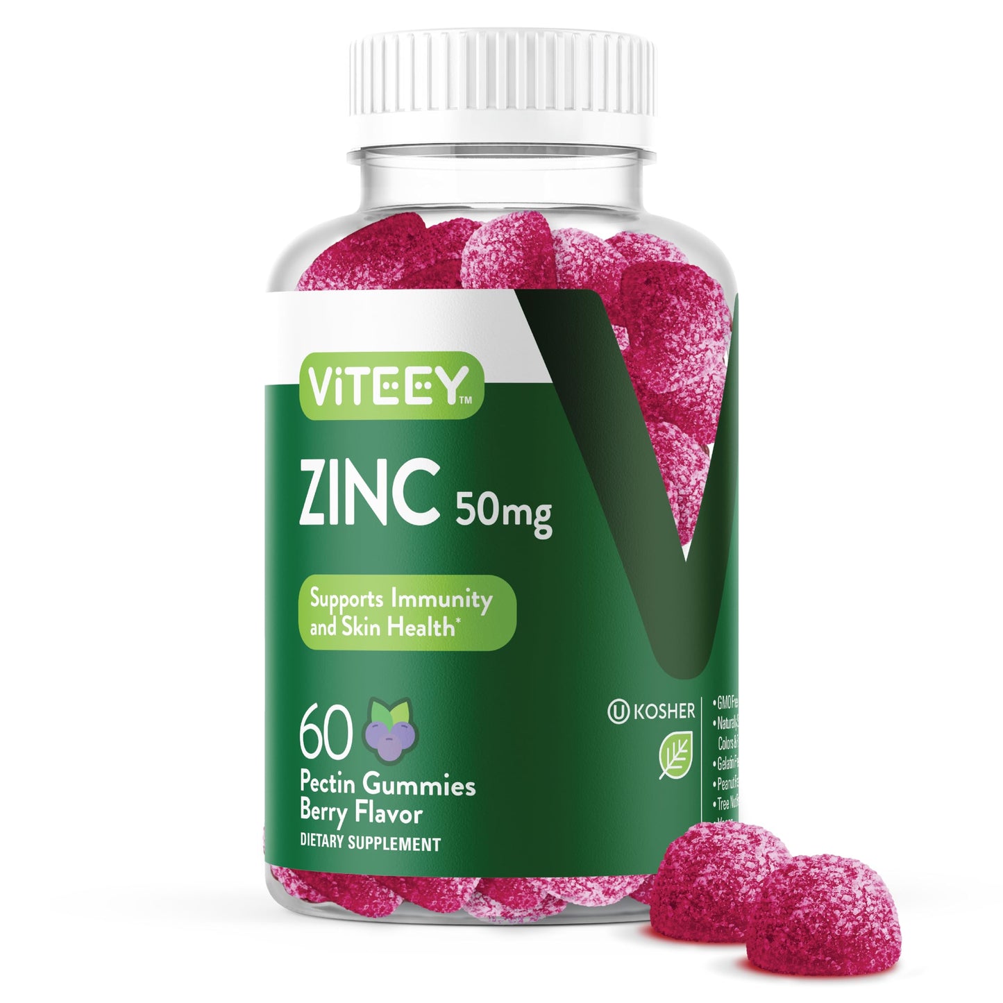 Viteey Zinc Gummies, 60 Count