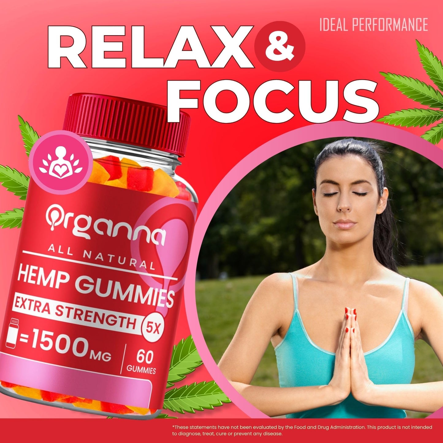 IDEAL PERFORMANCE Organna Full Spectrum Gummies for Men (Gummy), 60 Count