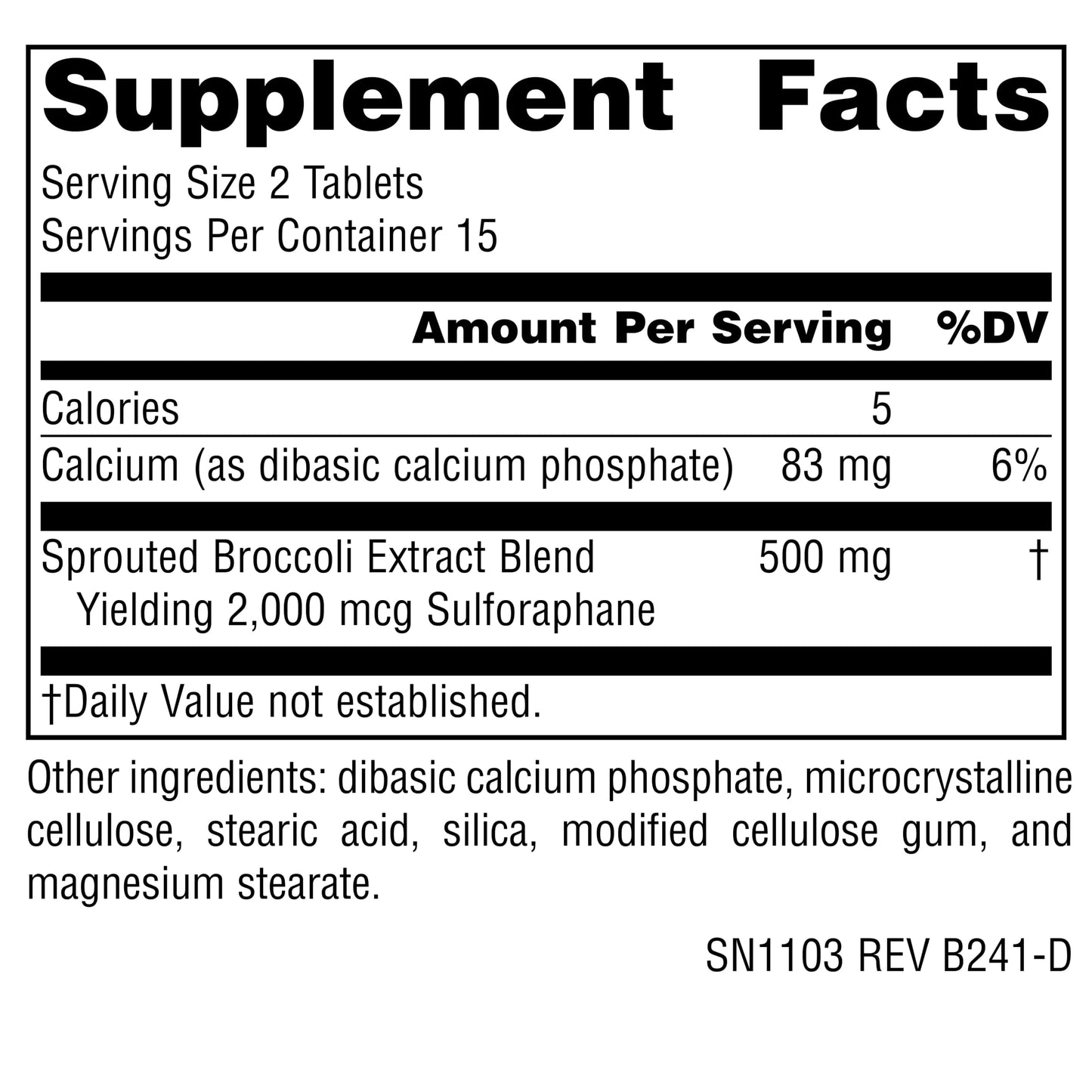 Source Naturals Broccoli Sprouts Extract, 250 mg Tablets, 30 Count