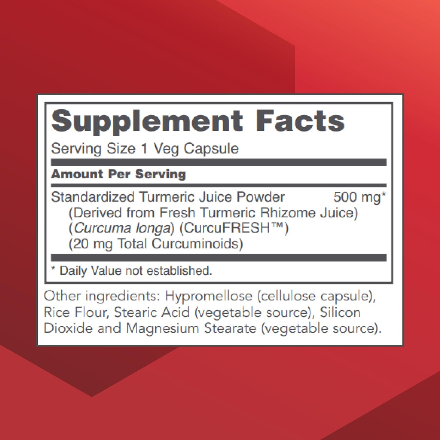 PROTOCOL FOR LIFE BALANCE CurcuFRESH Turmeric Juice Powder with Curcuminoids, 40x Absorption, from Curcuma Longa, Vegan & Non-GMO, 60 Veg Capsules