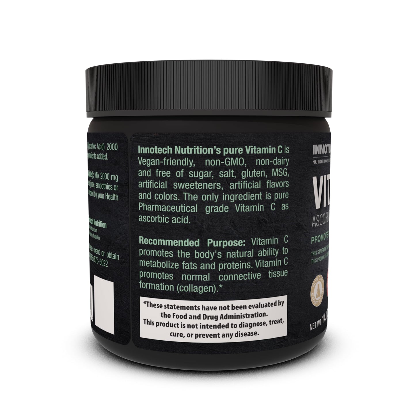Innotech Nutrition Solutions Pure Vitamin C Immune & Antioxidant Support Ascorbic Acid Powder 14.1 Ounce