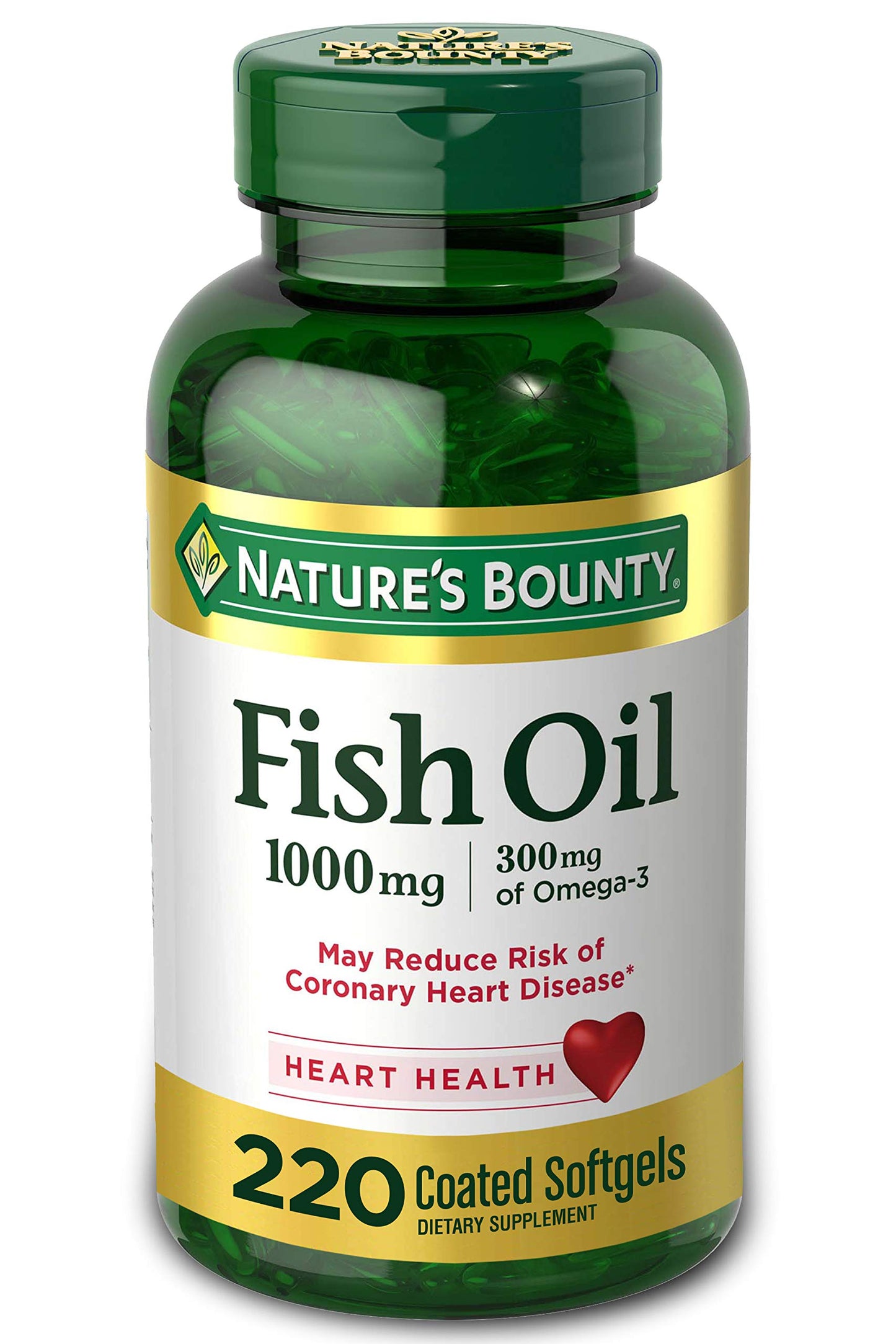 Nature's Bounty Fish Oil 1000 mg Softgels, 220 Count