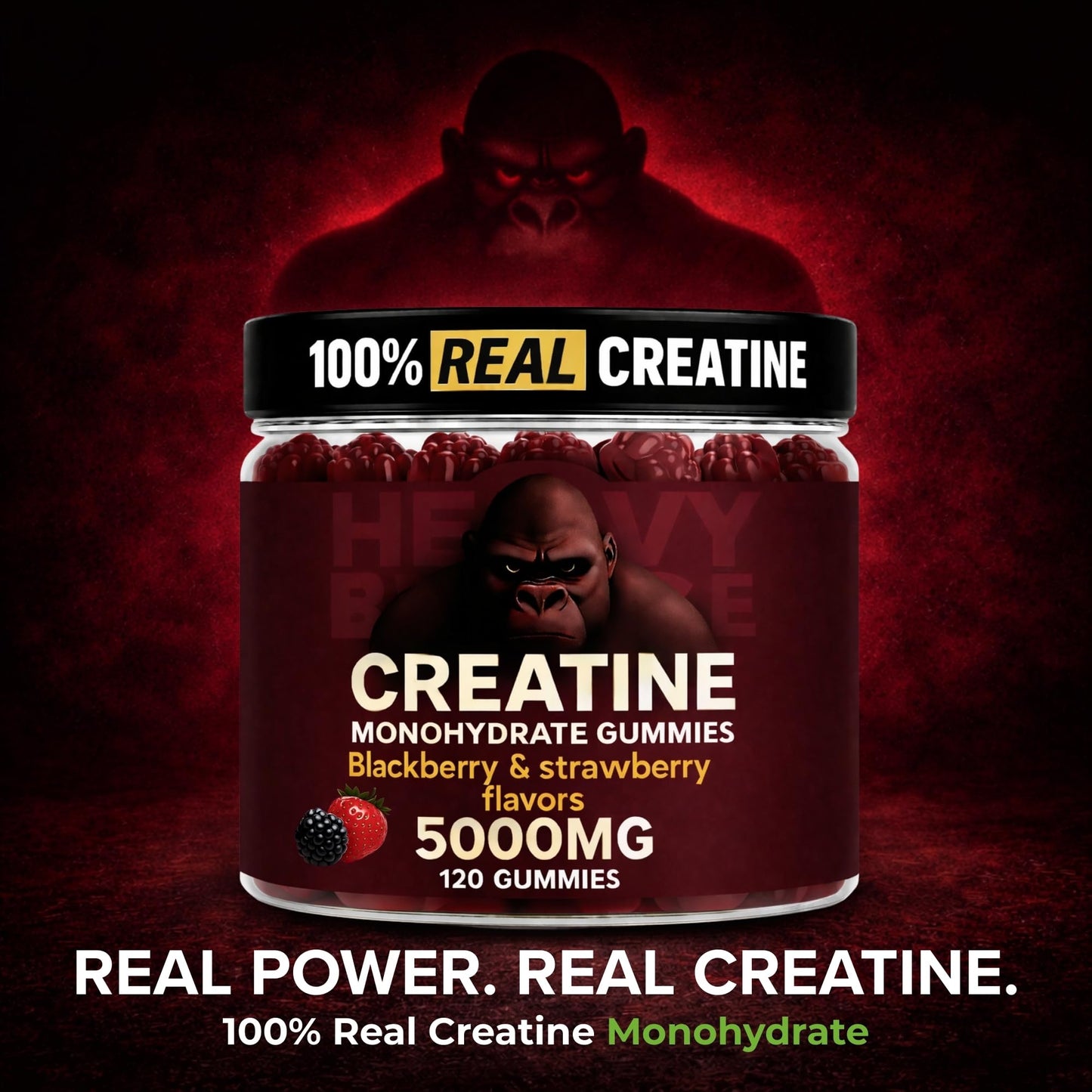 Heavy Balance Creatine Monohydrate Gummies 120 Count