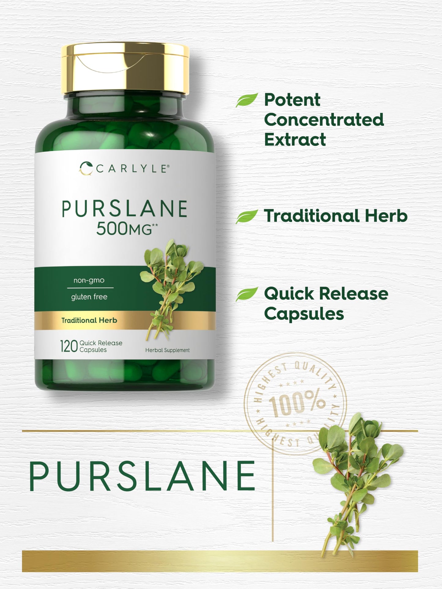 Carlyle Purslane Capsules 120 Count