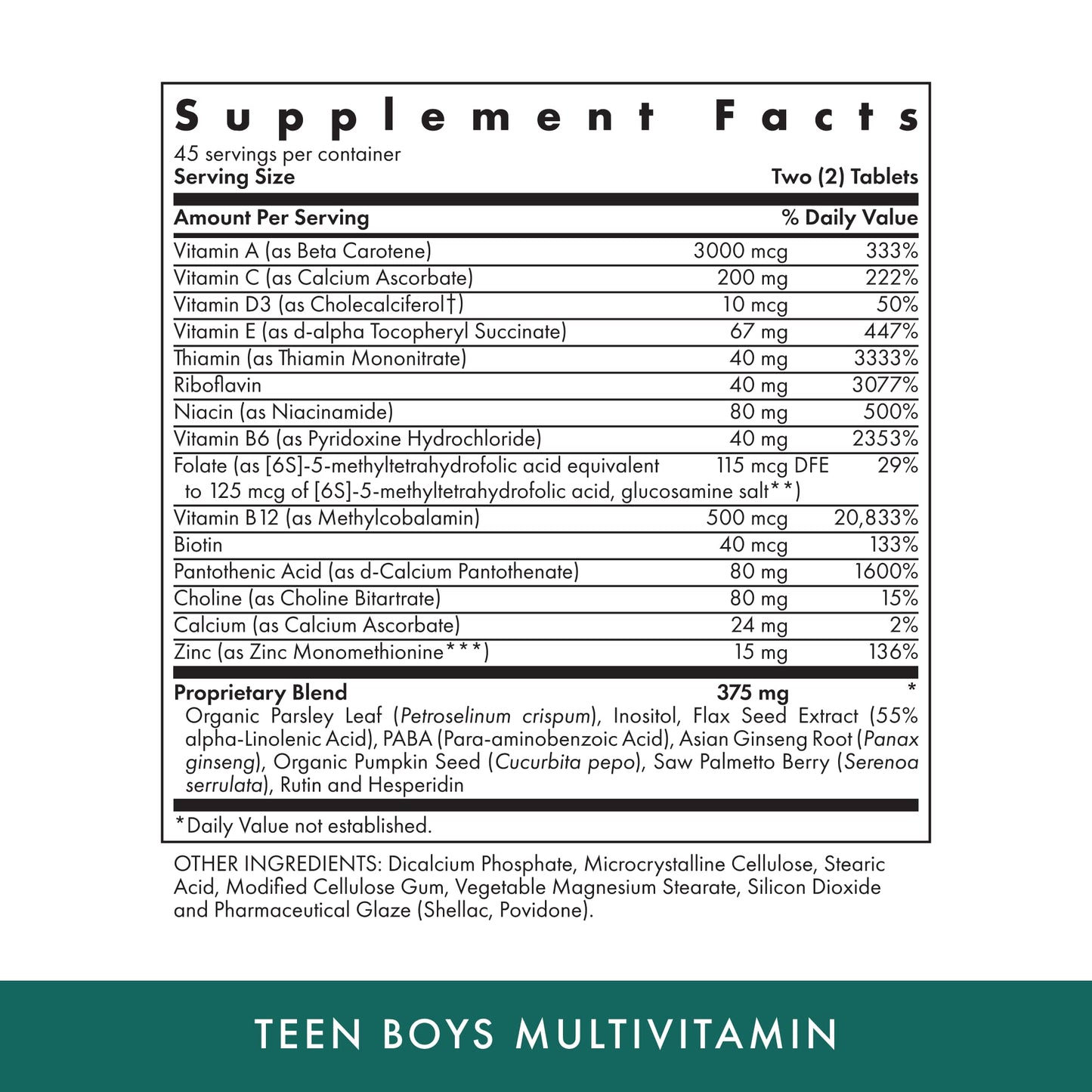 MICHAEL'S Health Naturopathic Programs Teen Boys Daily Multivitamin Supplement, 90 Tablets