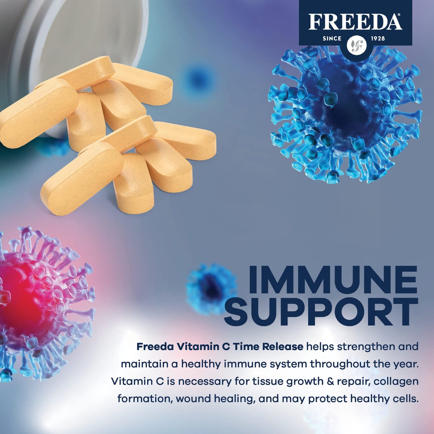 FREEDA Vitamin C Timed Release 1000mg Tablet 250 Count