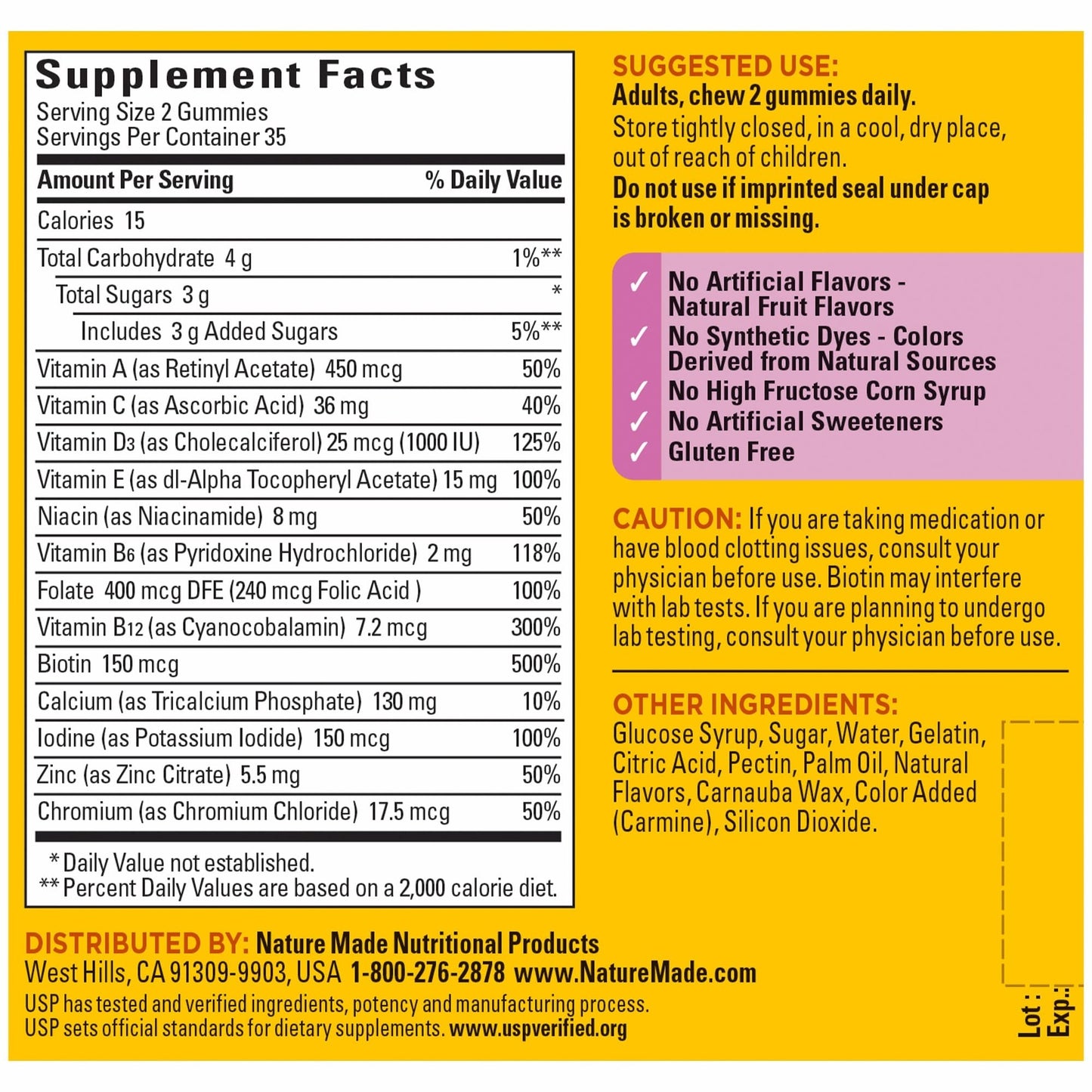 Nature Made Multivitamin For Women Gummies, 70 Gummies
