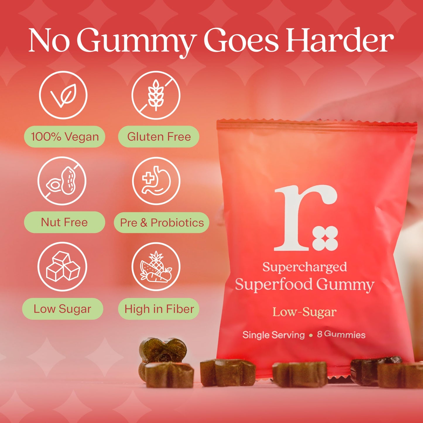 RIZZ Low Sugar Green Gummies 112 Count