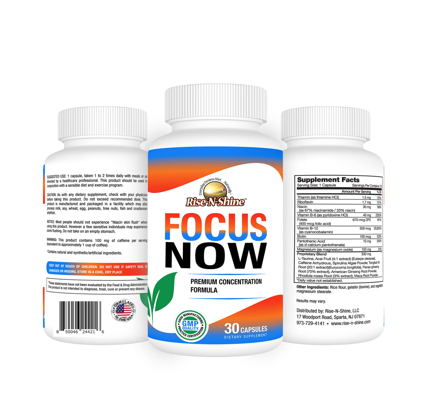 Rise-N-Shine Focus Now Support Formula Capsule 30 Count