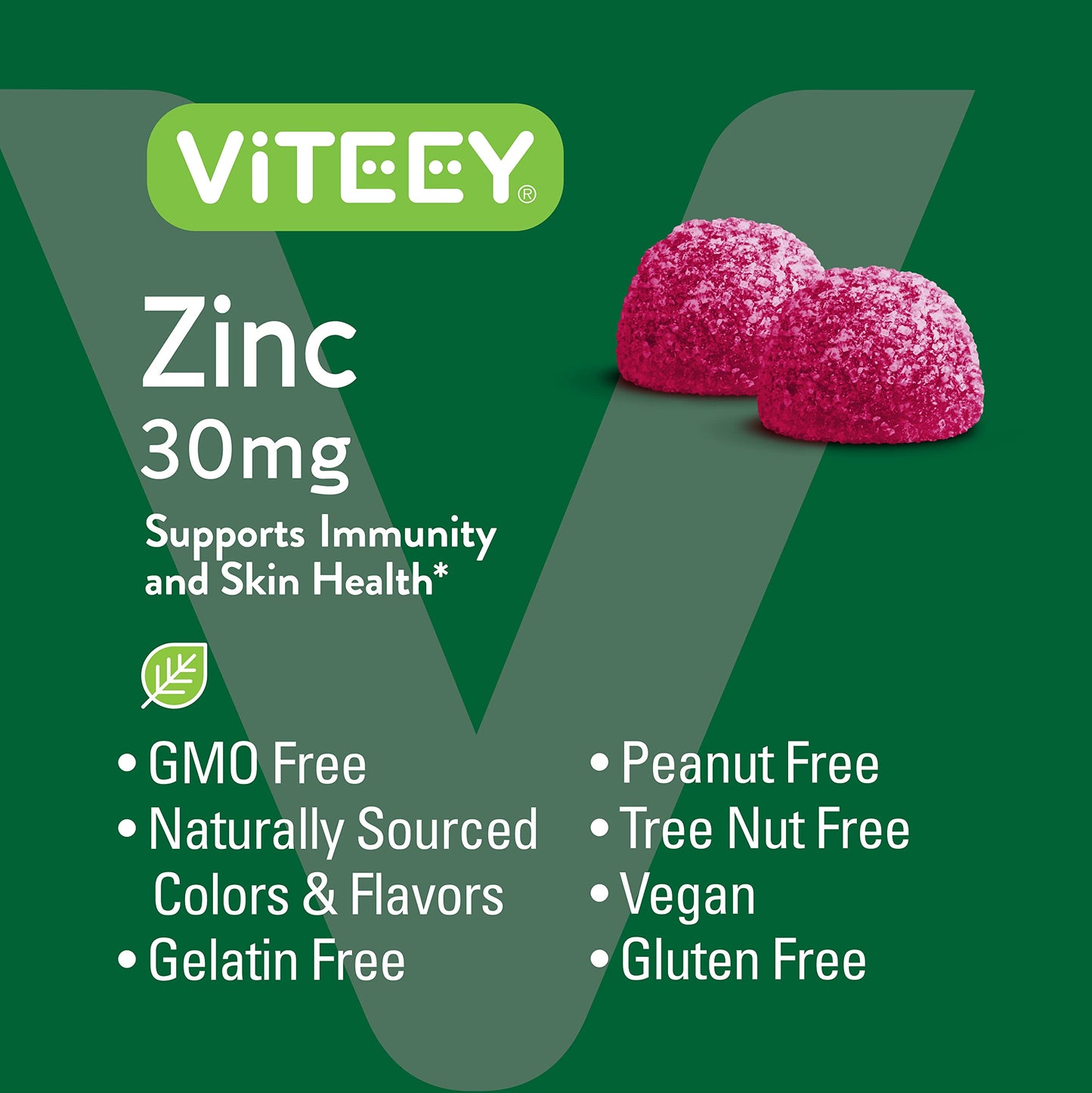 Viteey Zinc Gummies for Women and Men 30mg, 120 Gummies