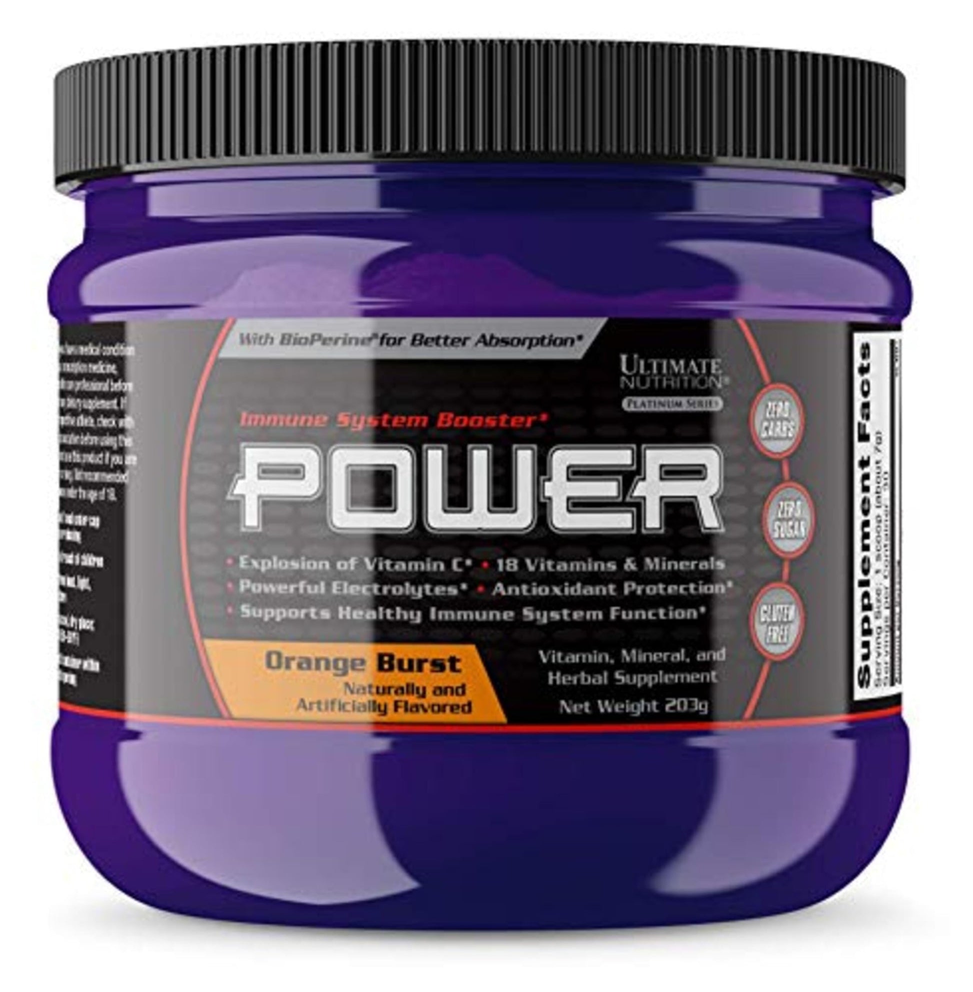 Ultimate Nutrition Power Vitamin C Immune Booster Powder 7.16 oz